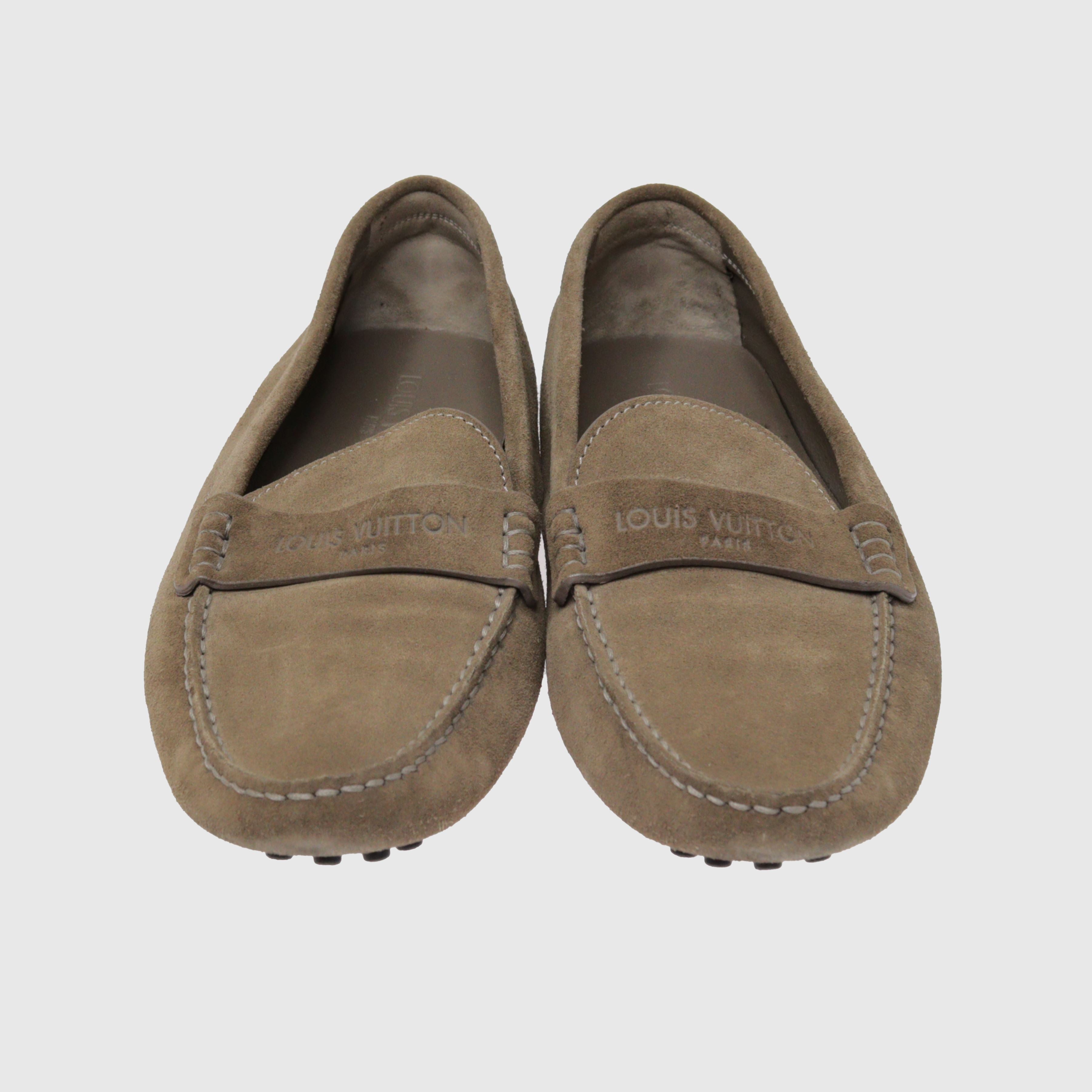 Brown Drivers Loafers Shoes Louis Vuitton 