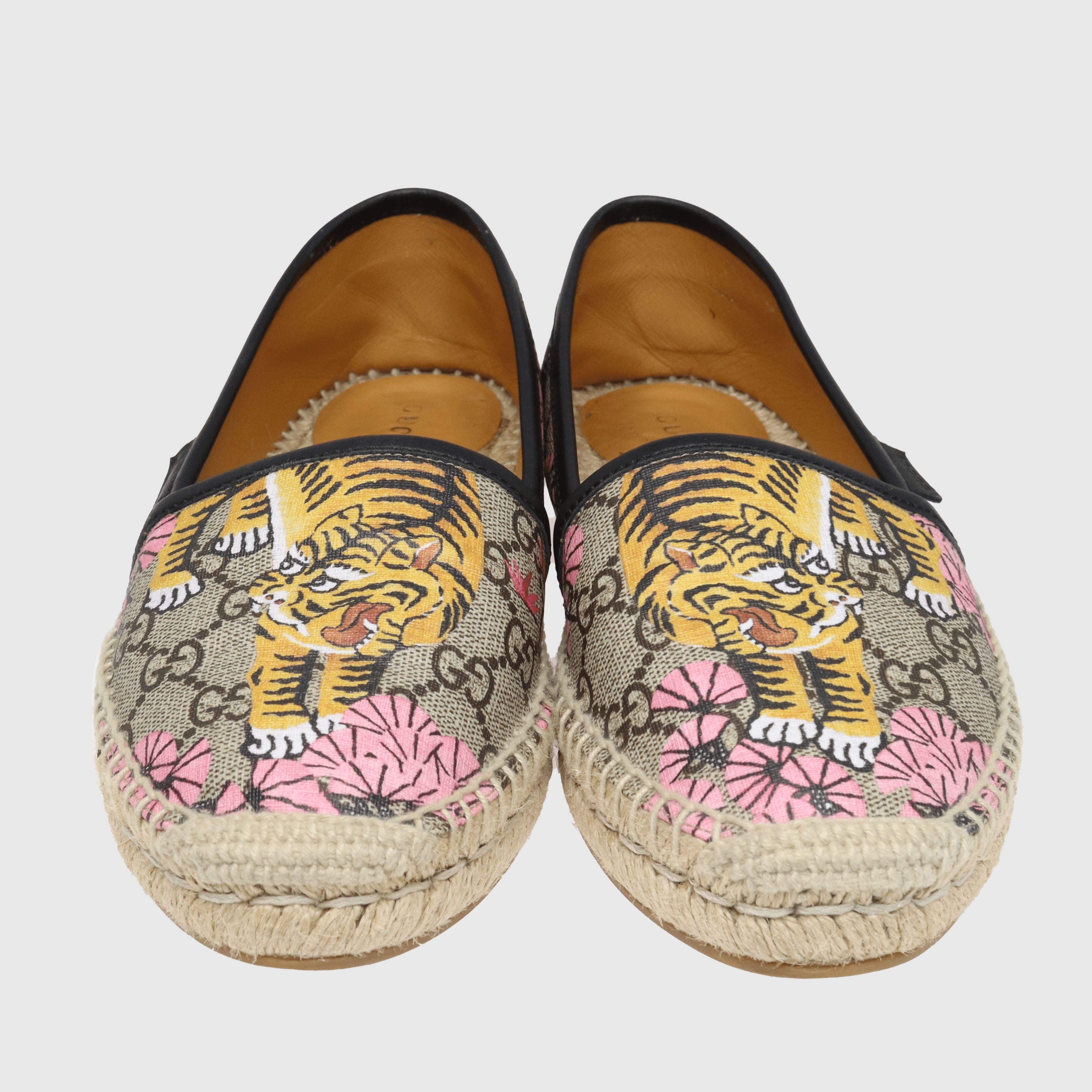 Multicolor Bengal Tiger Print Pilar Espadrille Loafers