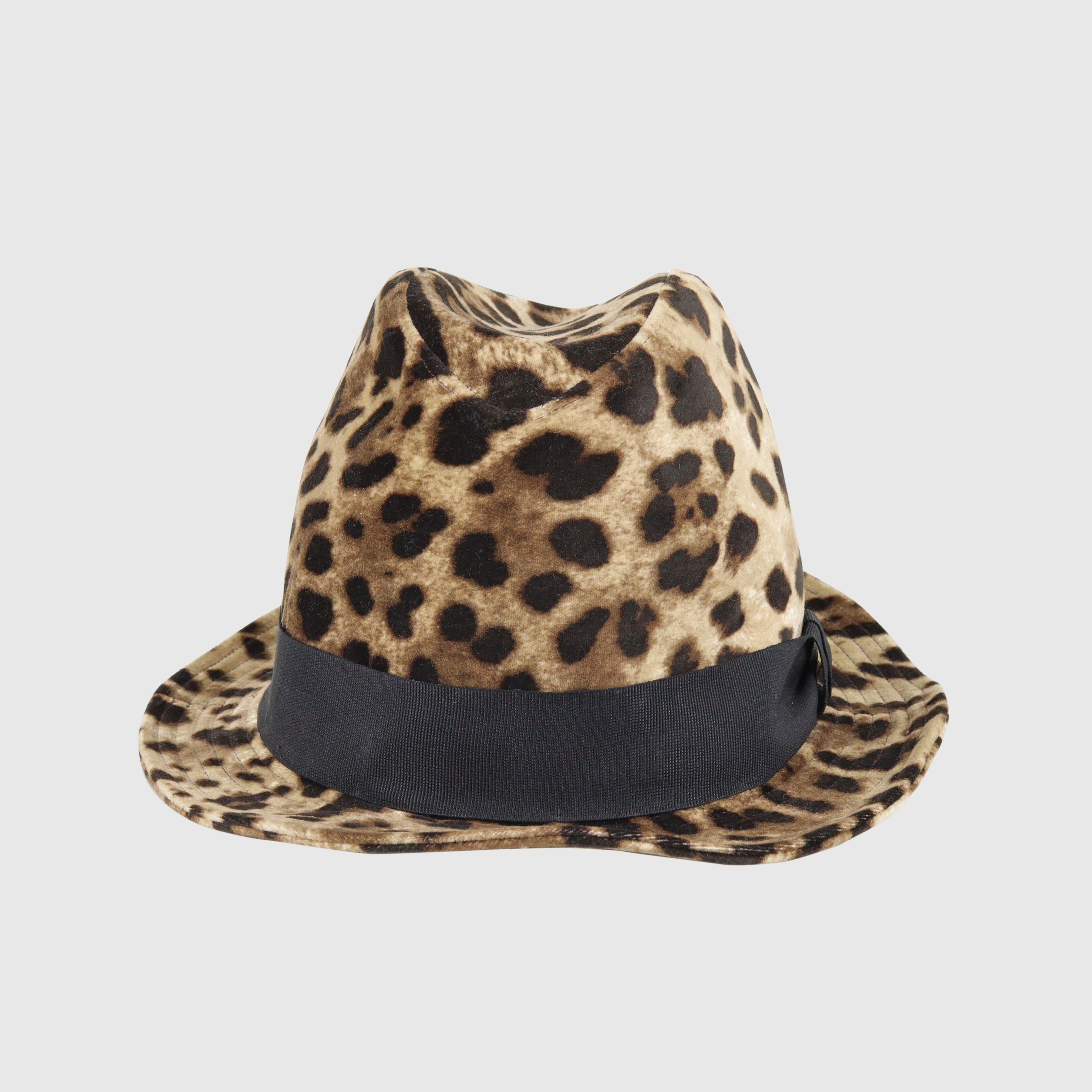 Leopard Print Fedora Hat Accessories Dolce & Gabbana 