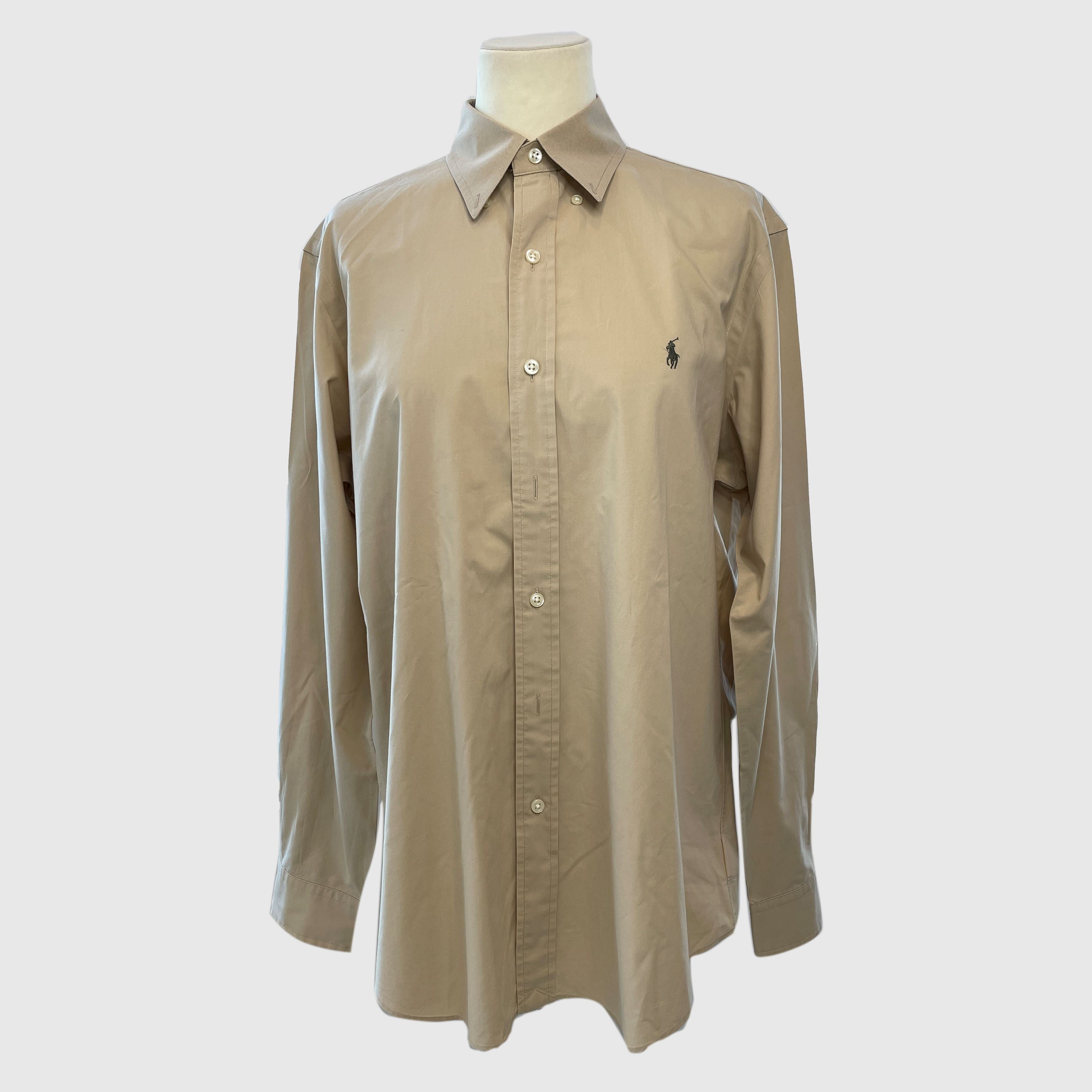 Beige Logo Embroidered Shirt Clothing Ralph Lauren 