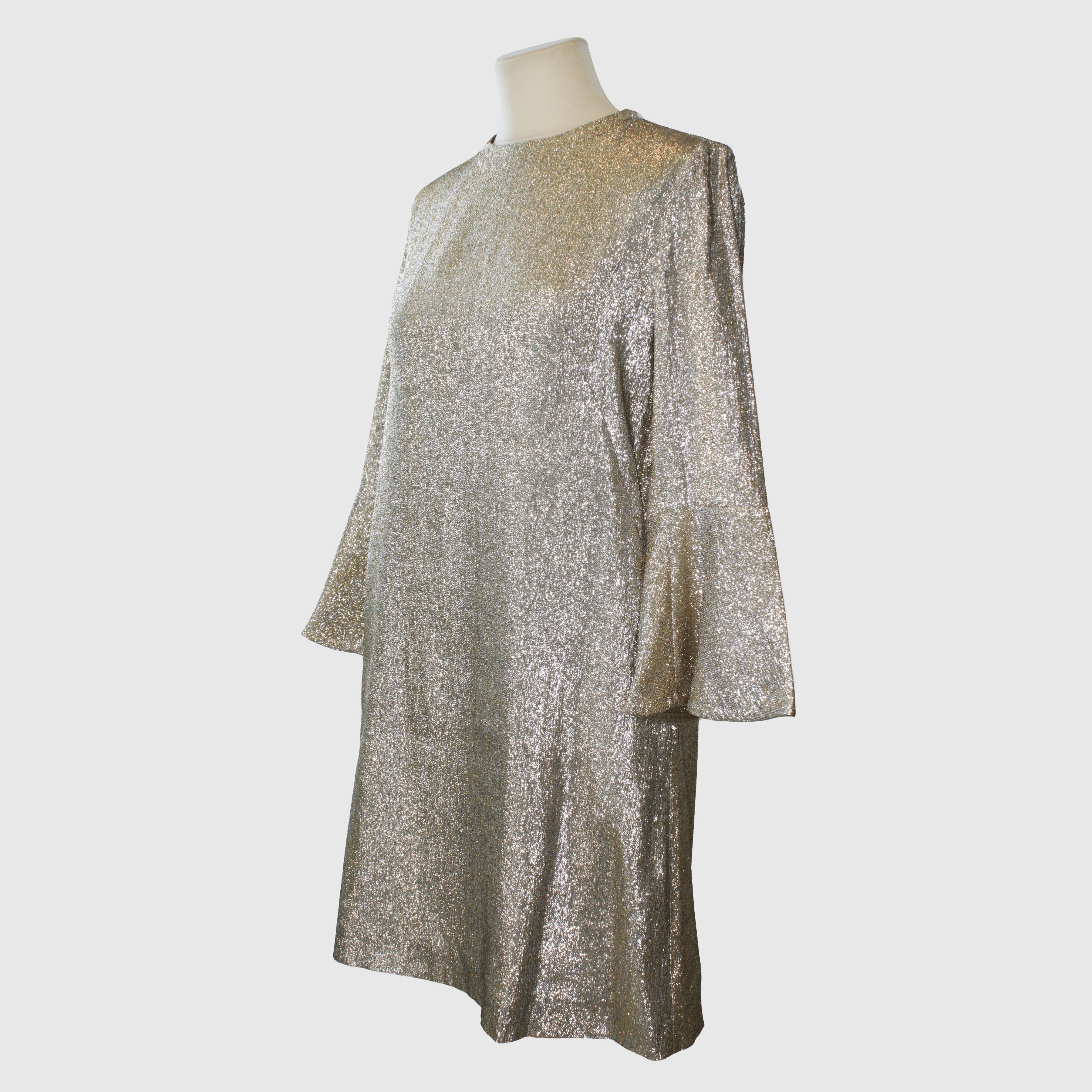 Metallic Gold Longsleeve Dress