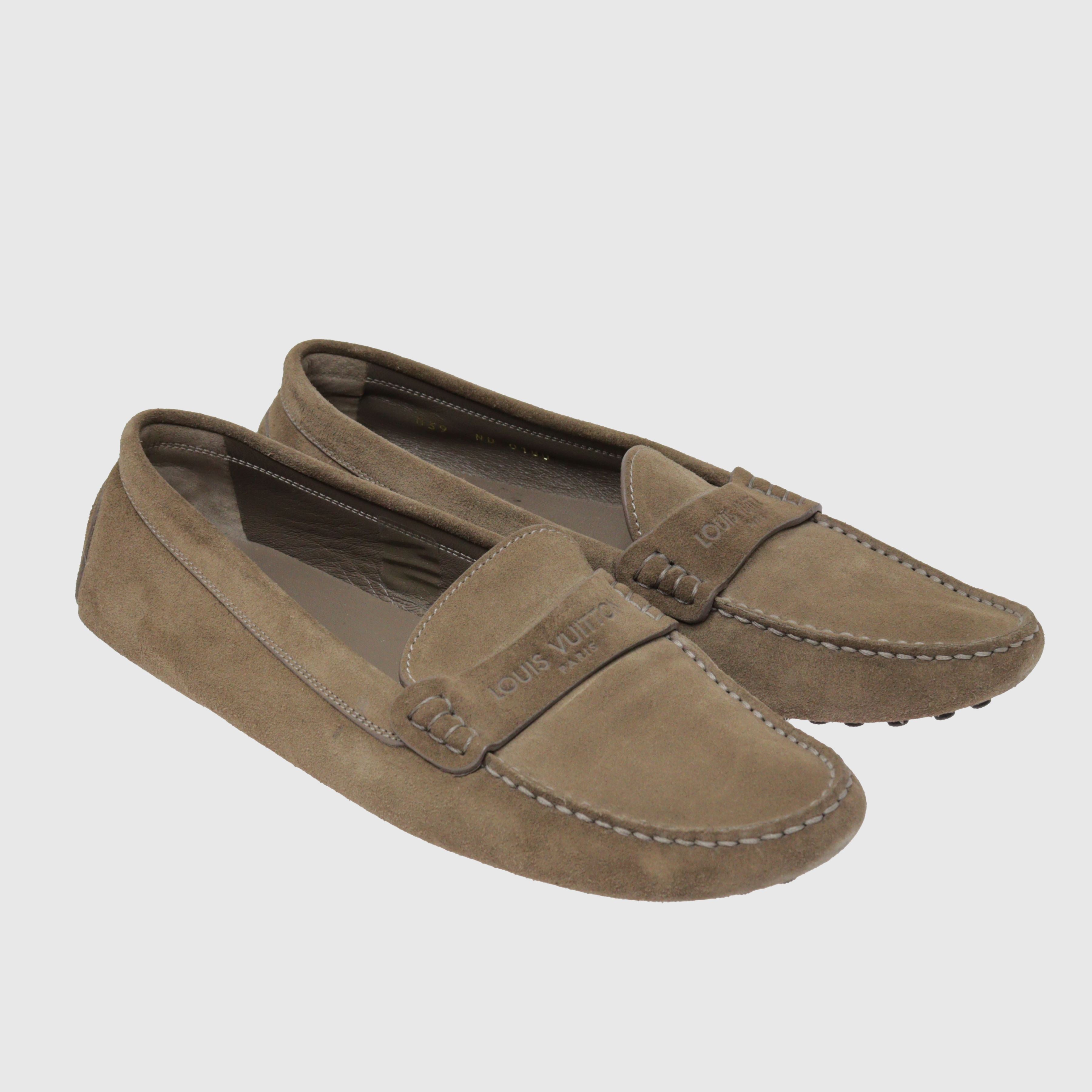 Brown Drivers Loafers Shoes Louis Vuitton 