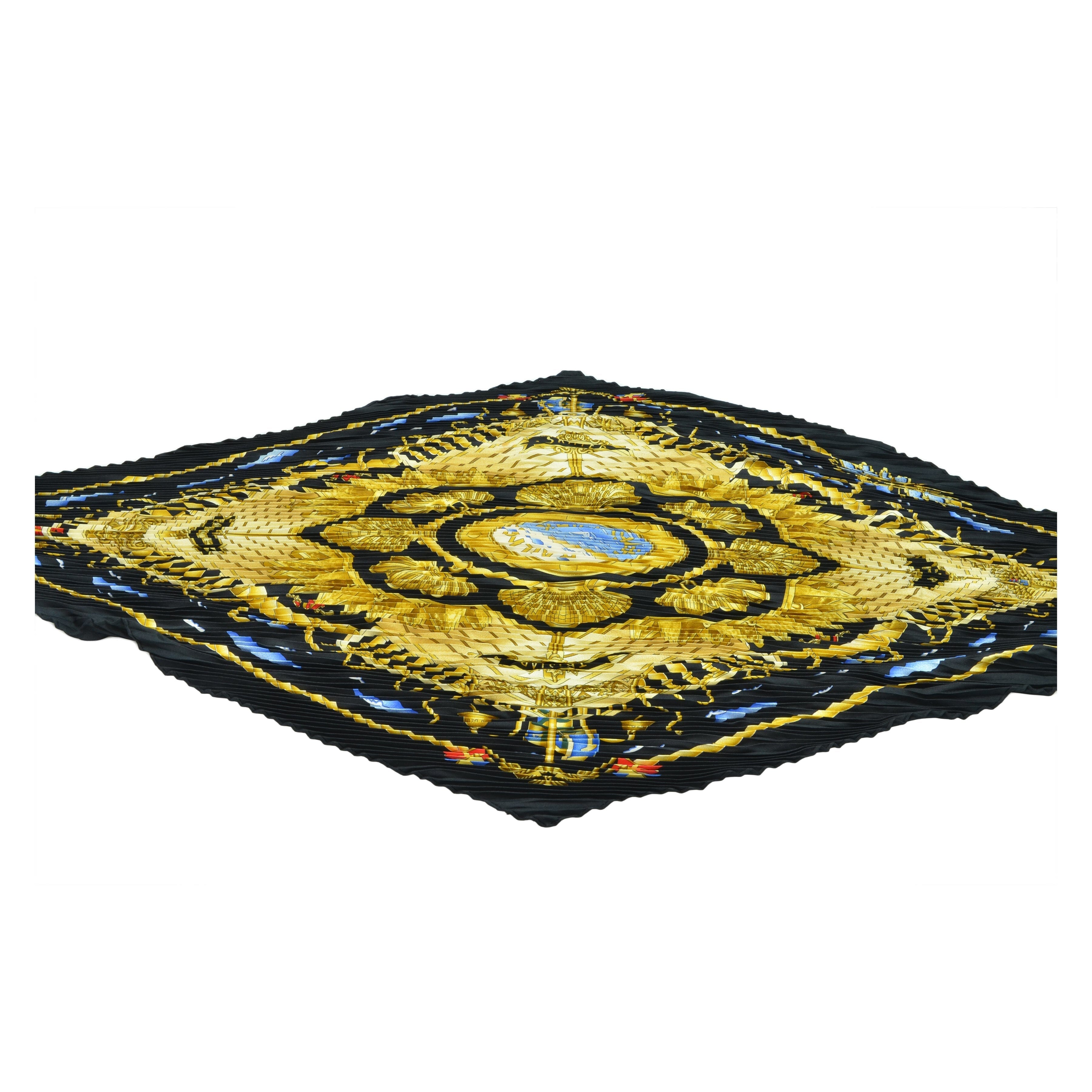 Yellow/Blue Printed Serenite Scarf 90 Accessories Hermes