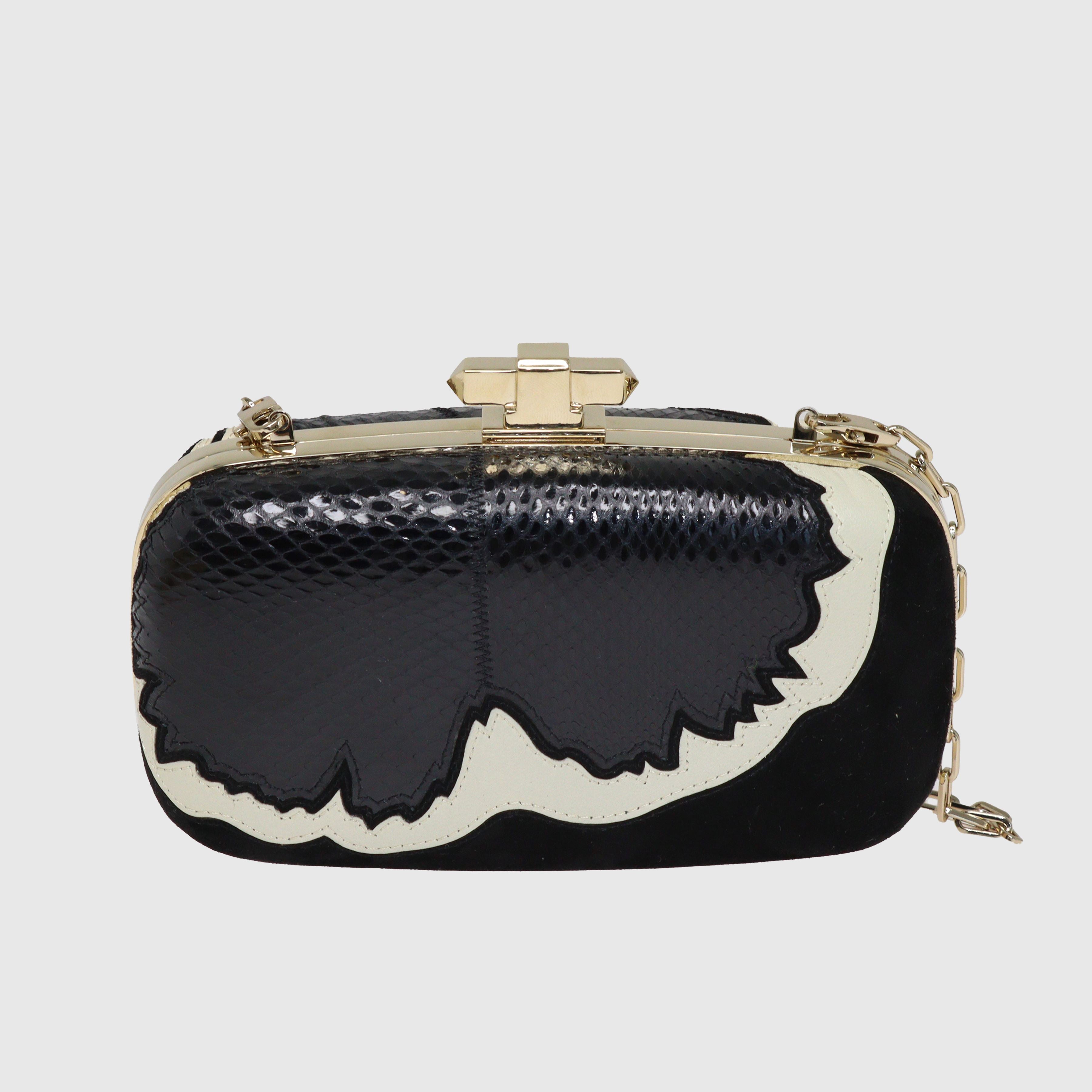 Multicolor Chained Evening Clutch Bag Bags Valentino