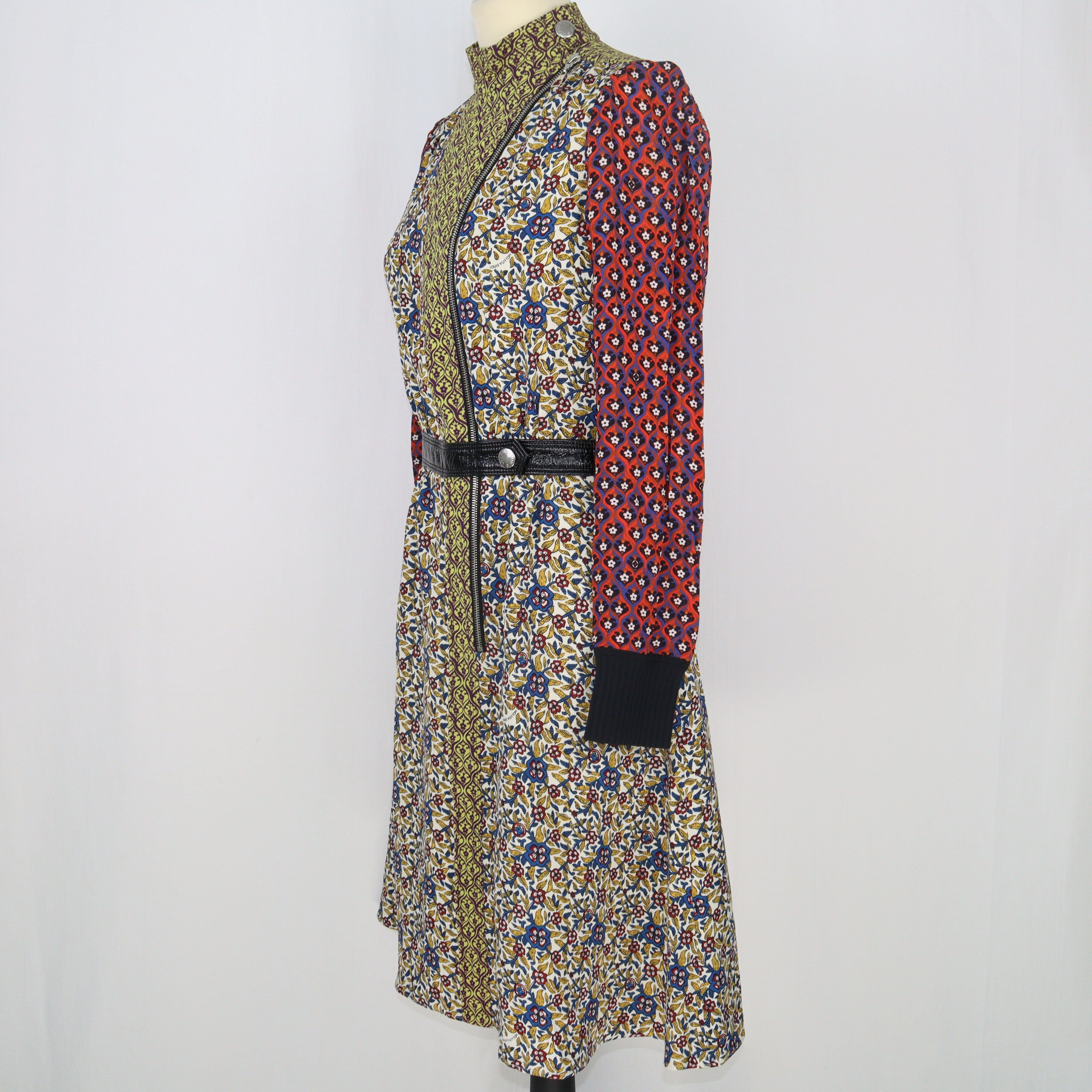 Multicolor Floral Midi Dress Clothing Louis Vuitton 