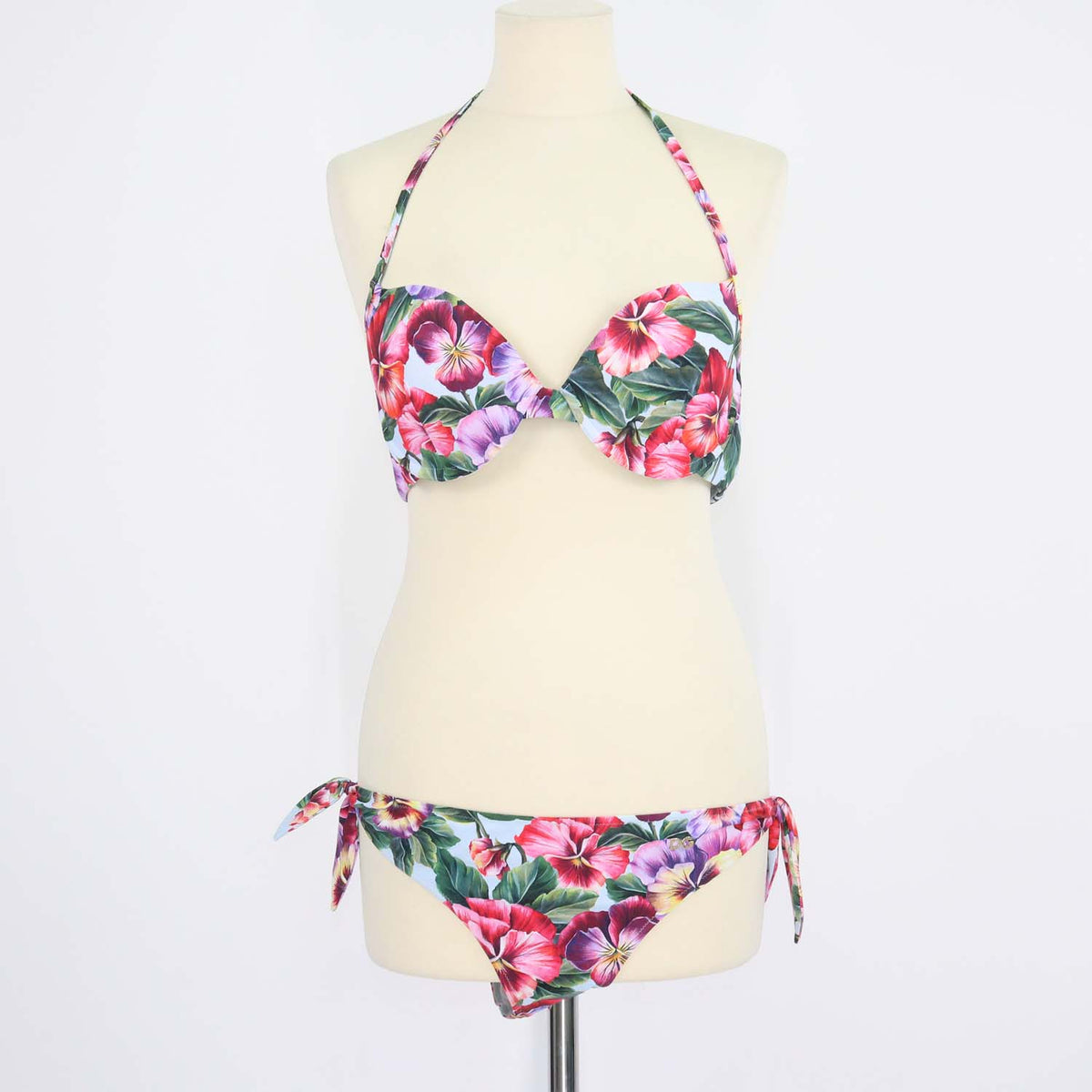 Dolce & Gabbana Multicolor Floral Print Bikini Set