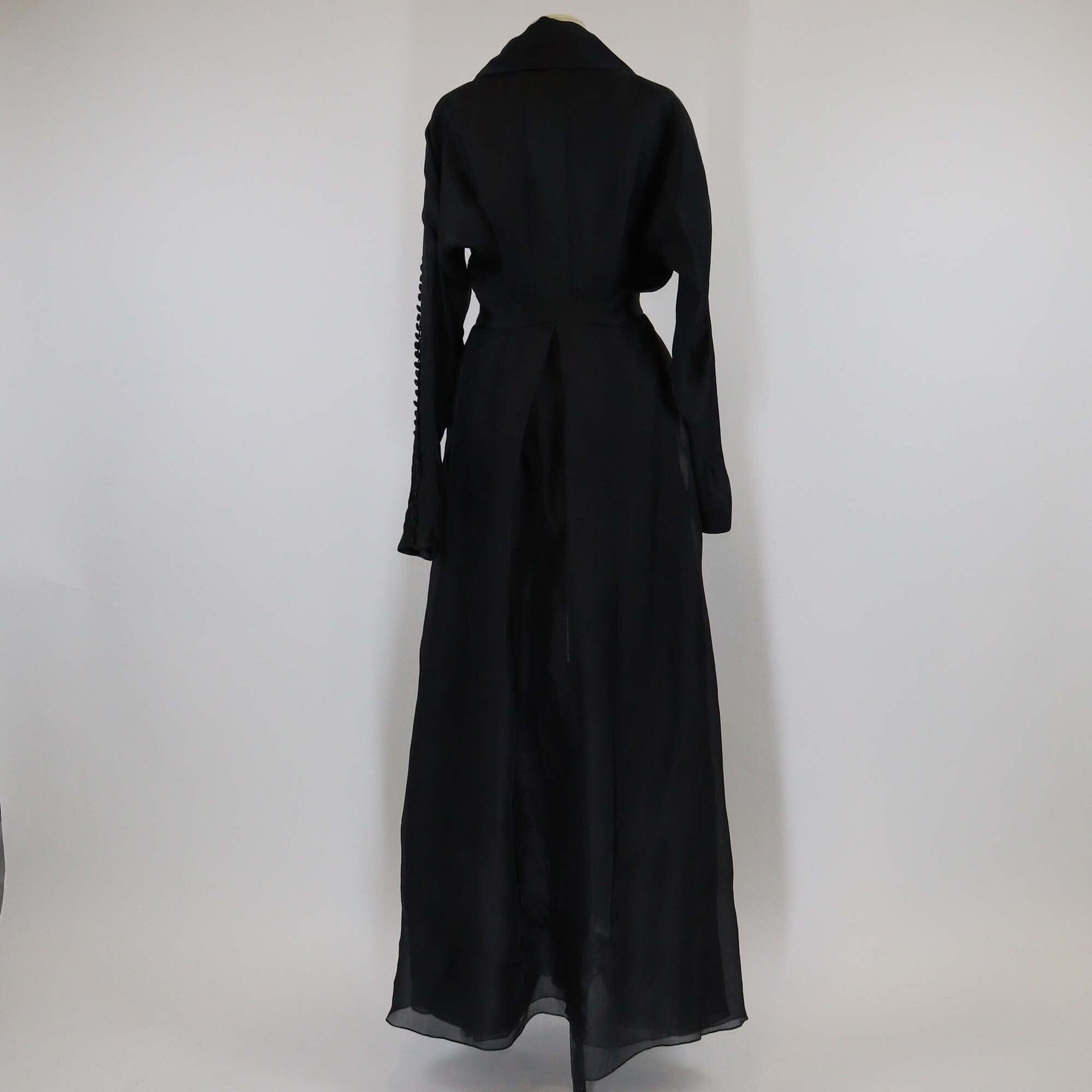 Di Liborio Black Silk Wrap Maxi Dress Womens Di Liborio