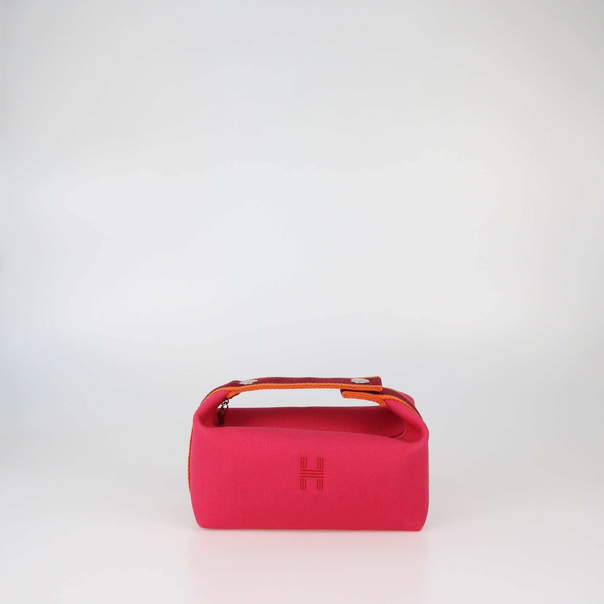 Hermes Hibiscus Canvas Bride a Brac PM Case