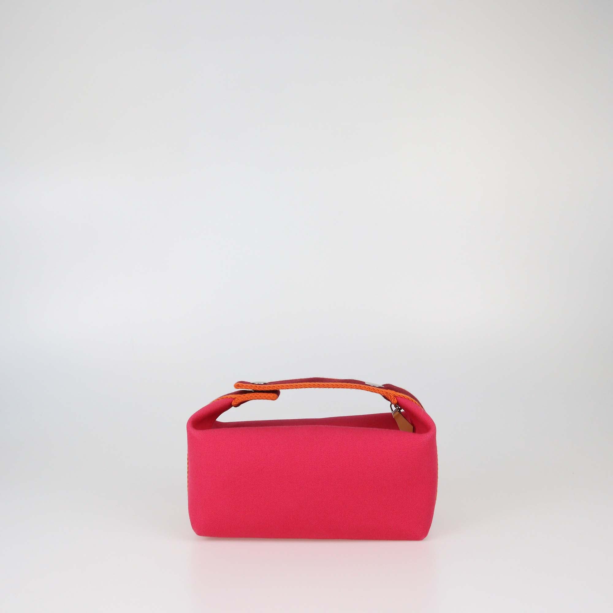 Hermes Hibiscus Canvas Bride a Brac PM Case