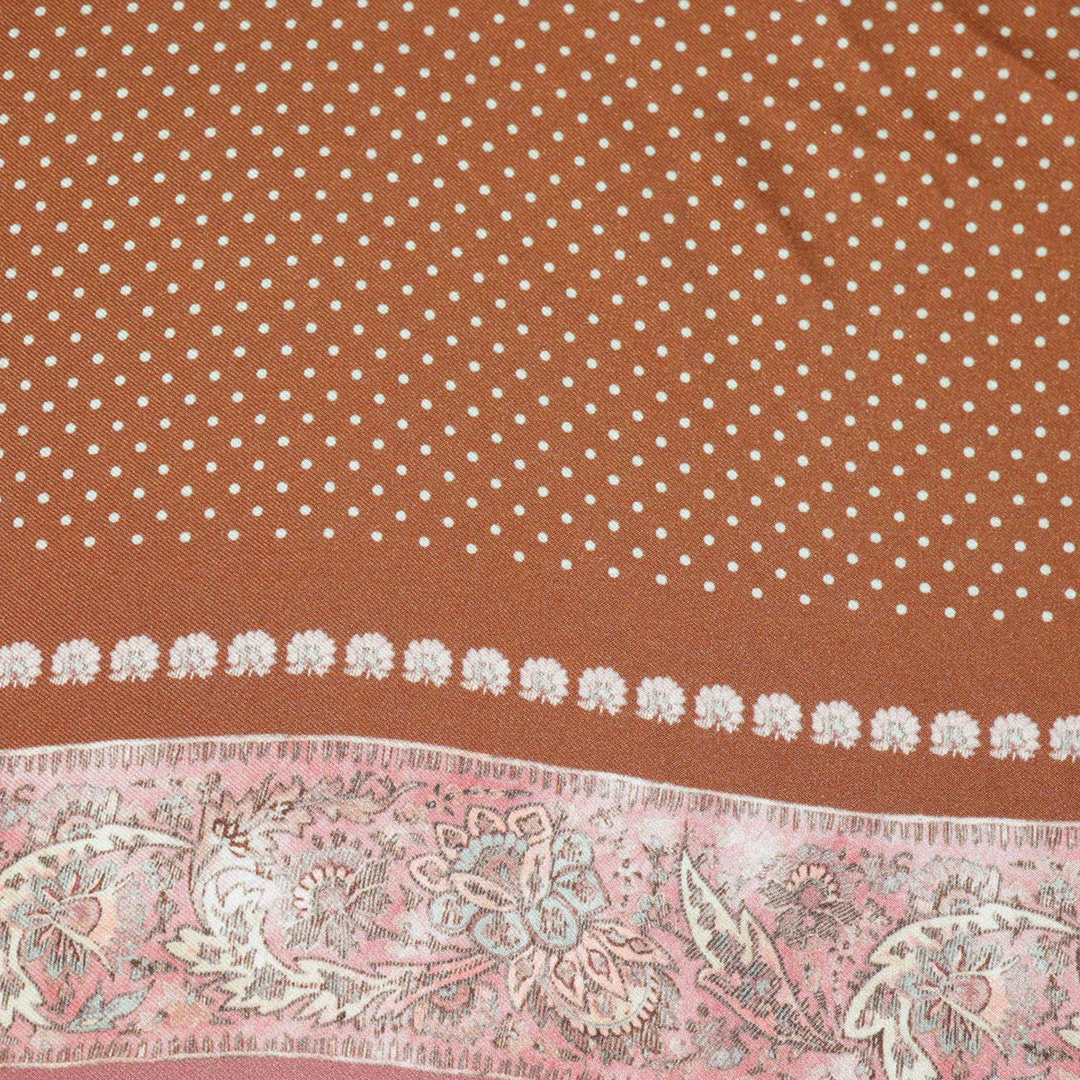 Zimmermann Brown Silk Paisley Print Scarf 90