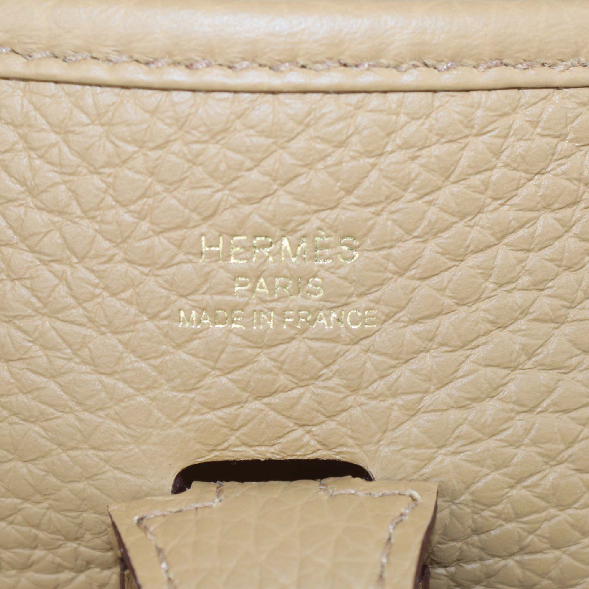 Hermes Biscuit Clemence Leather Evelyne 23 Poche III Bag