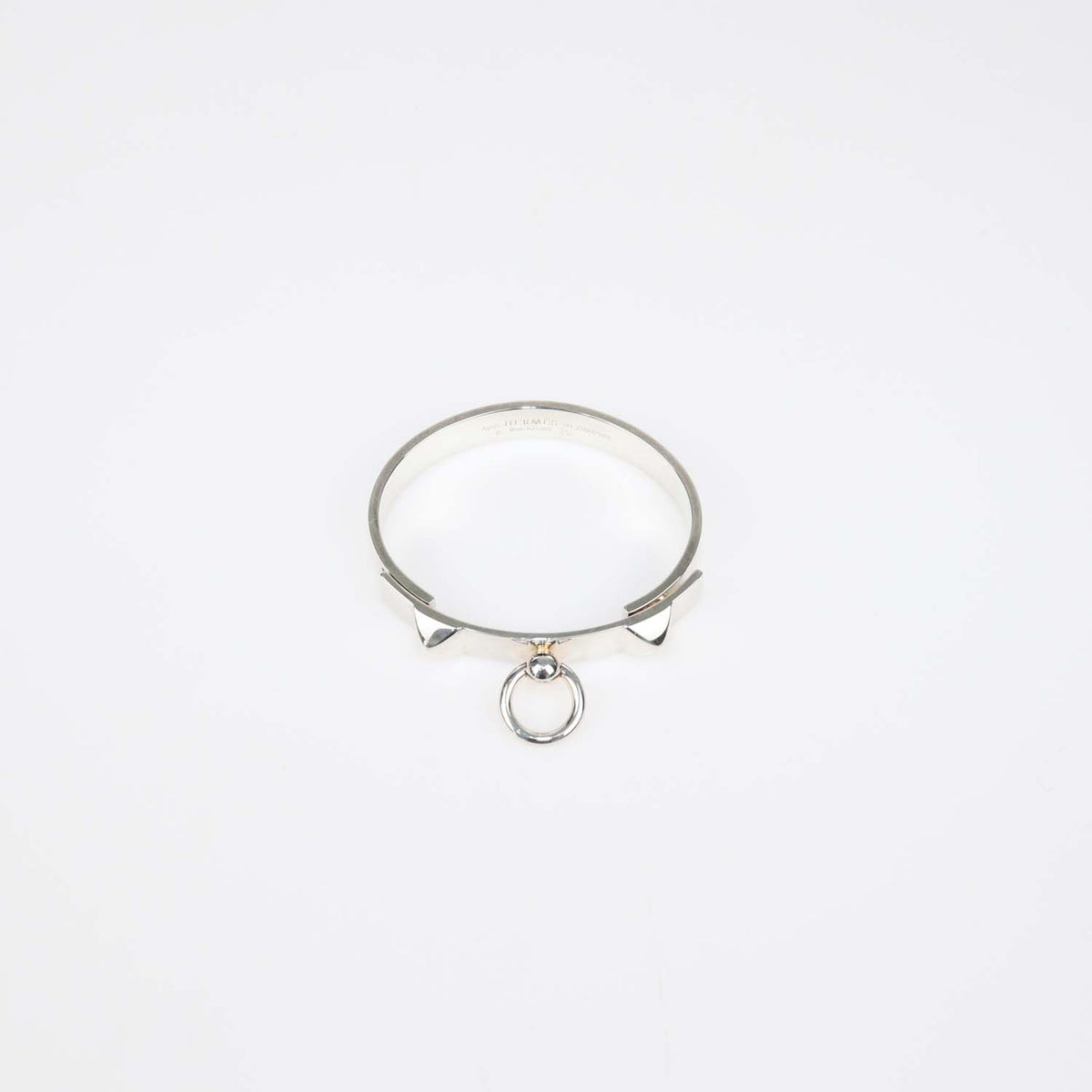 Hermes Sterling Silver Collier De Chein Bracelet Small Model