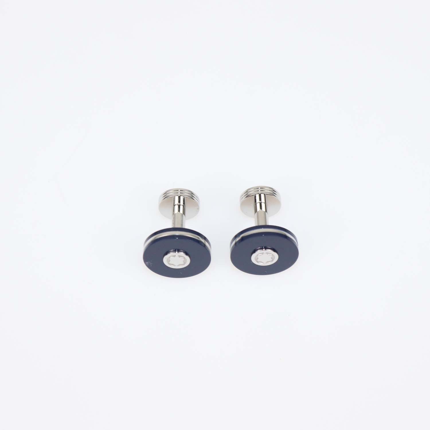 Montblanc Blue Resin Stainless Steel Pix Cufflinks