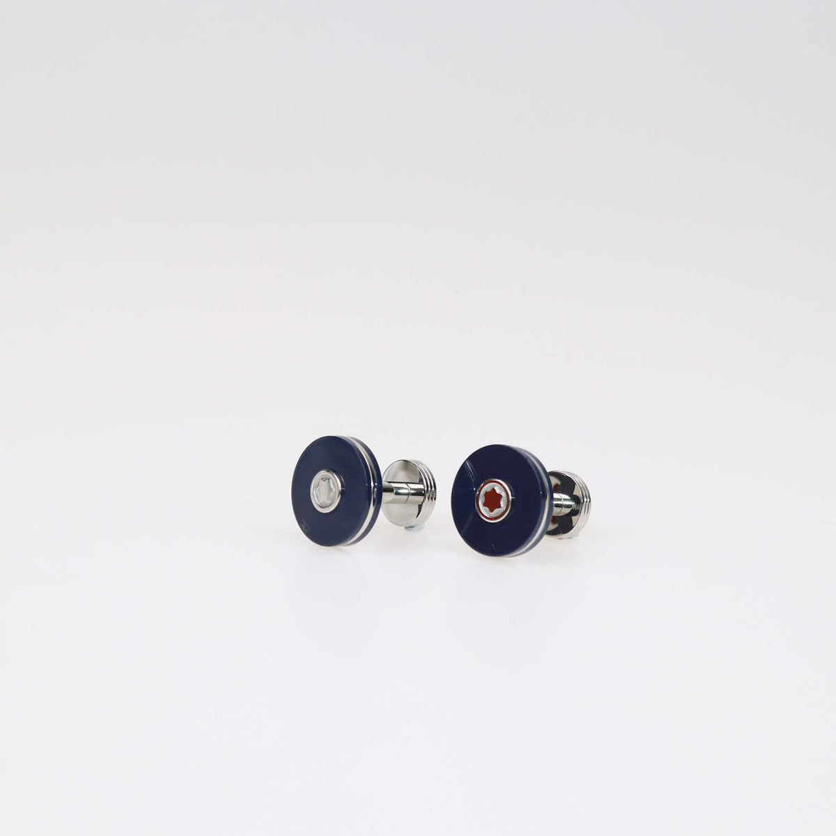 Montblanc Blue Resin Stainless Steel Pix Cufflinks
