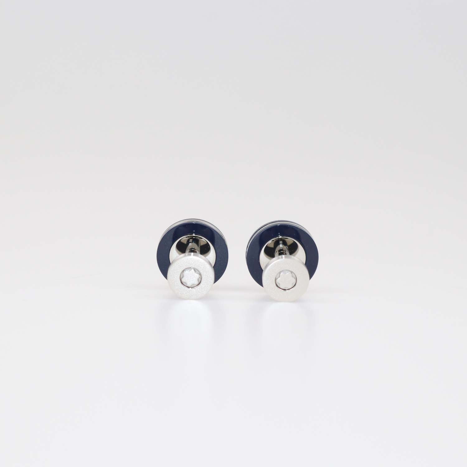 Montblanc Blue Resin Stainless Steel Pix Cufflinks