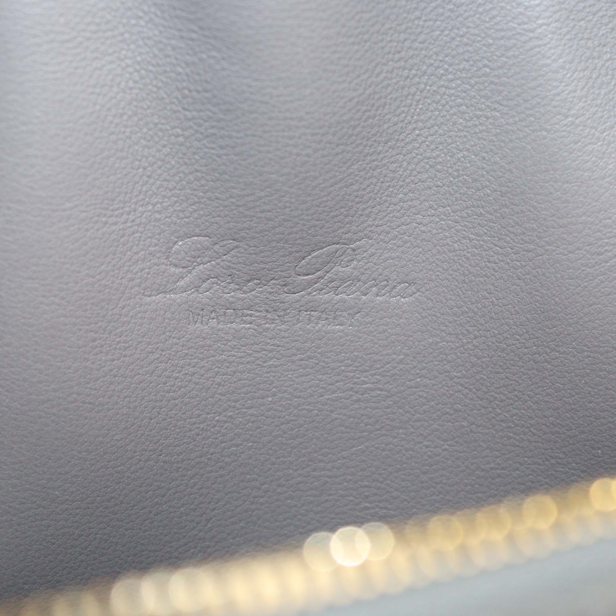 Loro Piana Grey Ostrich Leather Extra Pocket L19 Pouch