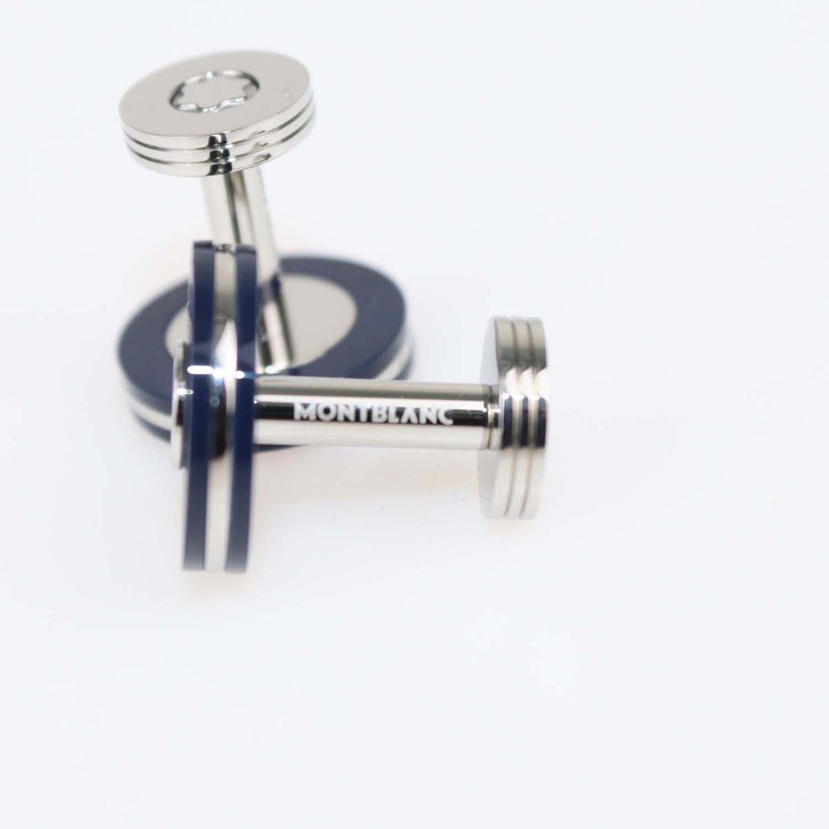 Montblanc Blue Resin Stainless Steel Pix Cufflinks