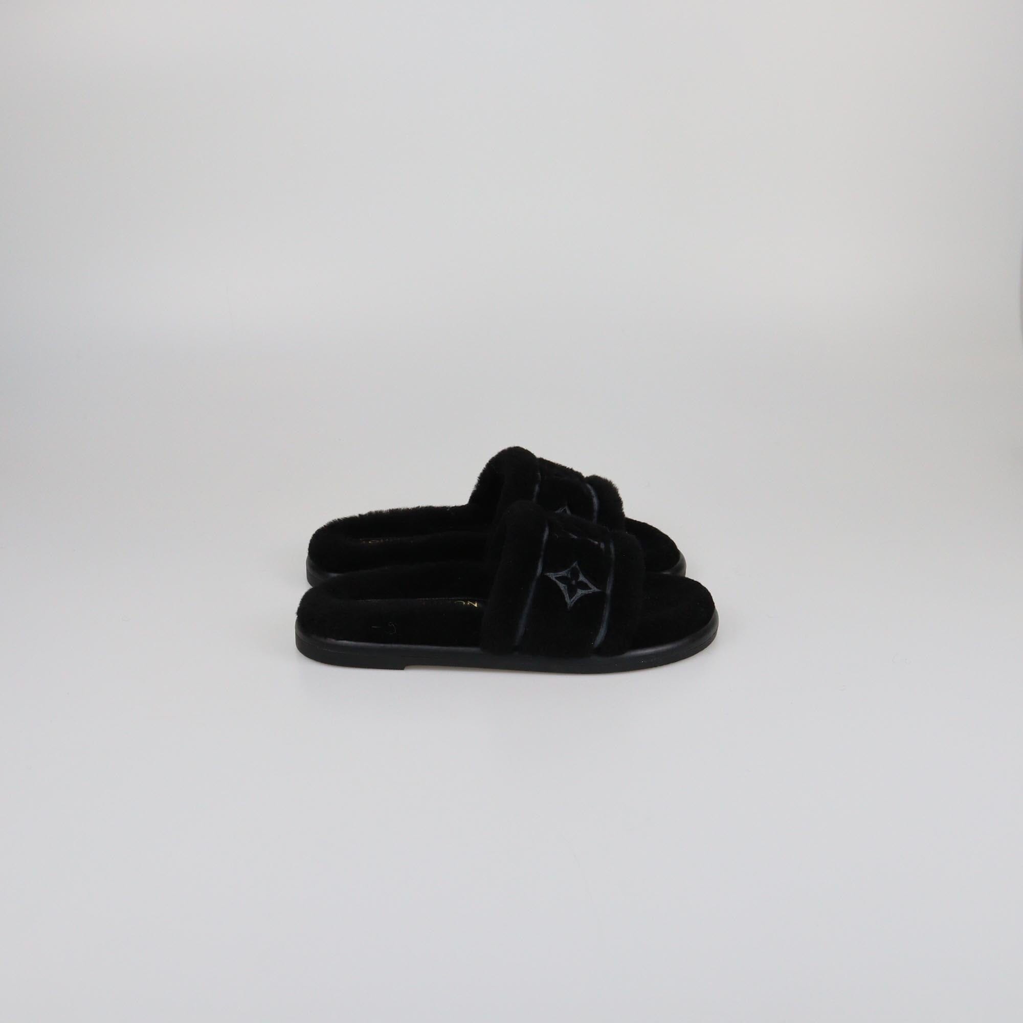 Louis Vuitton Black Soft LV Bliss Comfort Mules Womens Louis Vuitton