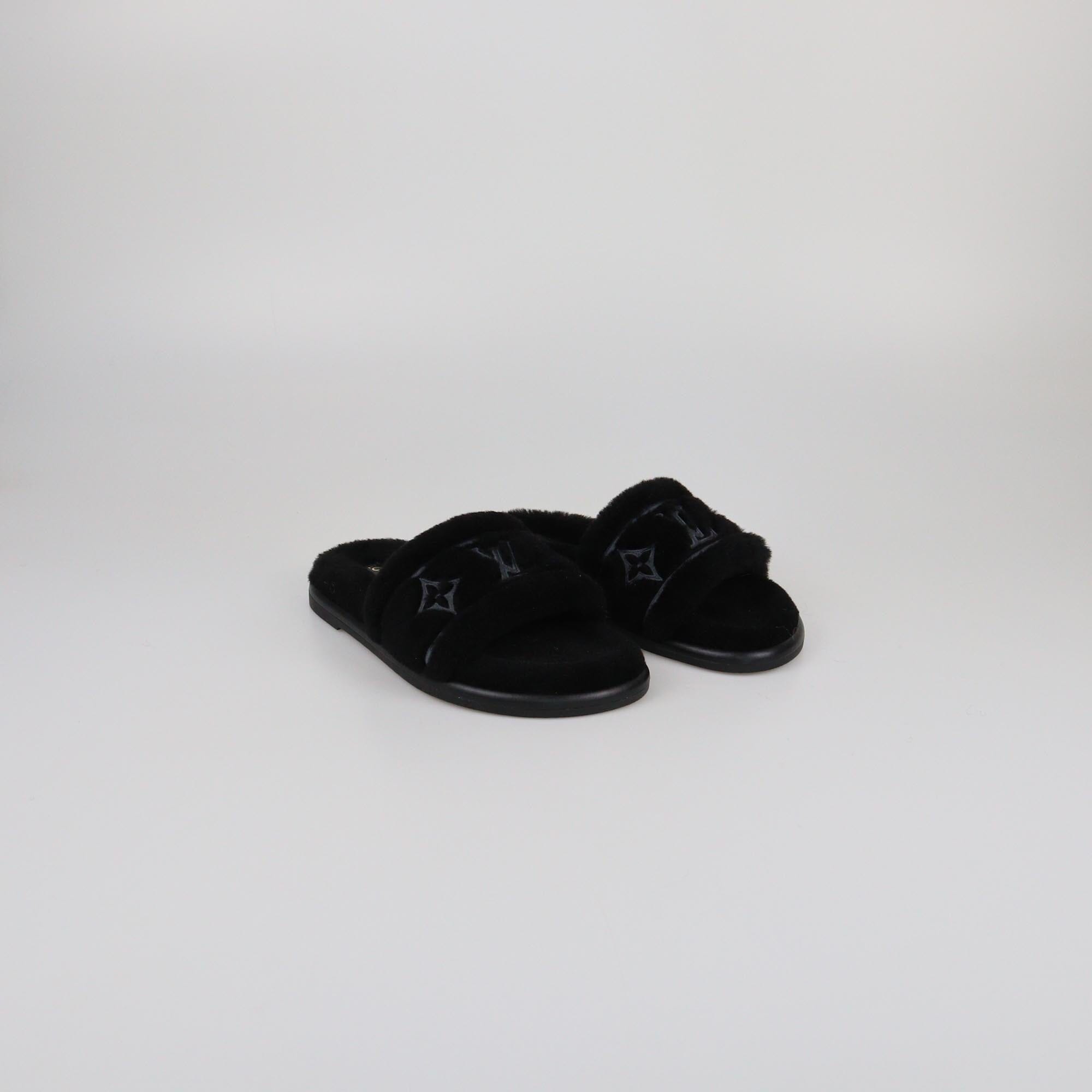 Louis Vuitton Black Soft LV Bliss Comfort Mules Womens Louis Vuitton