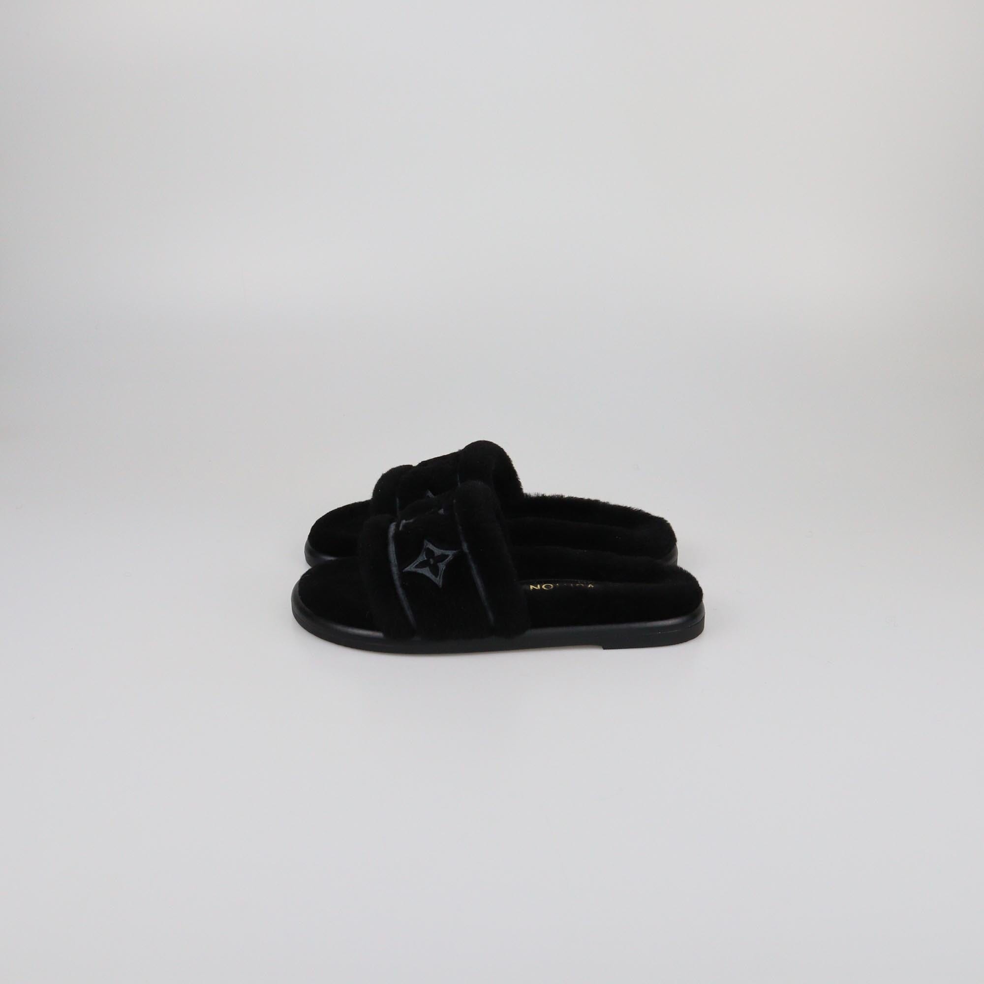 Louis Vuitton Black Soft LV Bliss Comfort Mules Womens Louis Vuitton