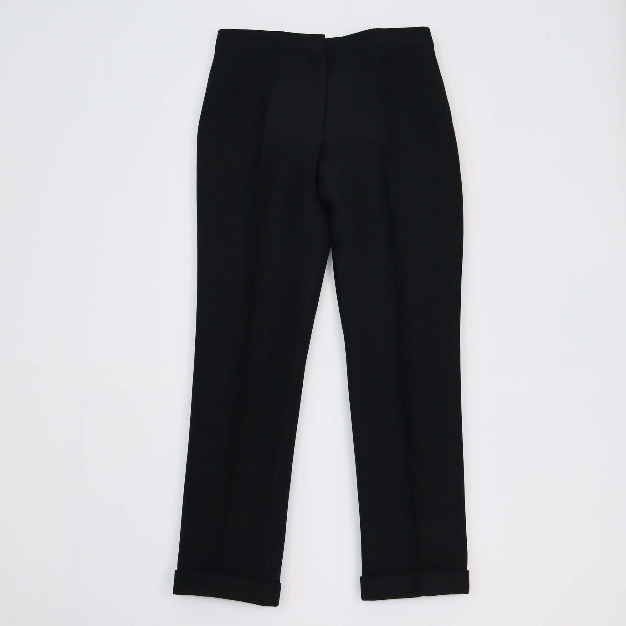 Christian Dior Black Straight Leg Pants Womens Christian Dior
