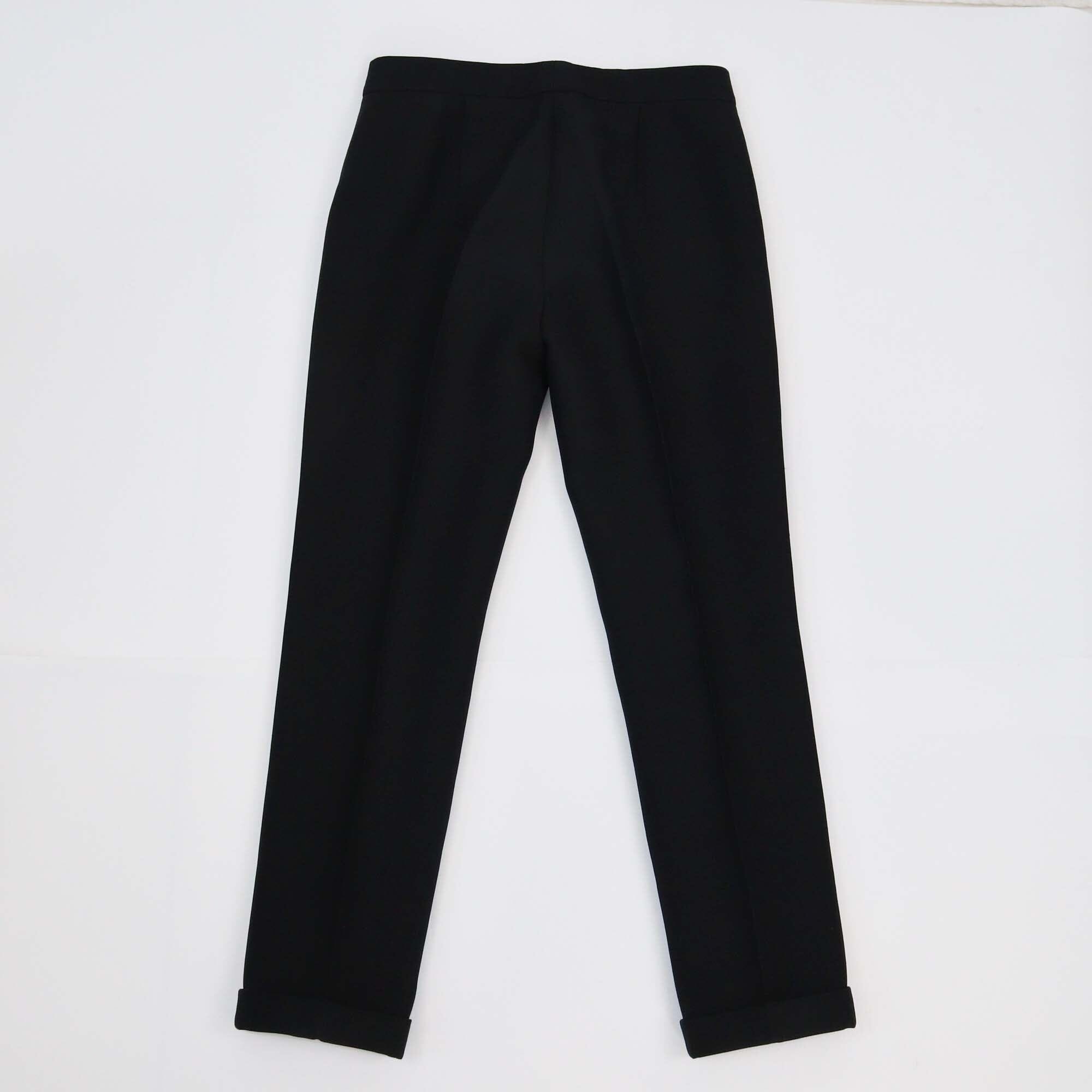 Christian Dior Black Straight Leg Pants Womens Christian Dior