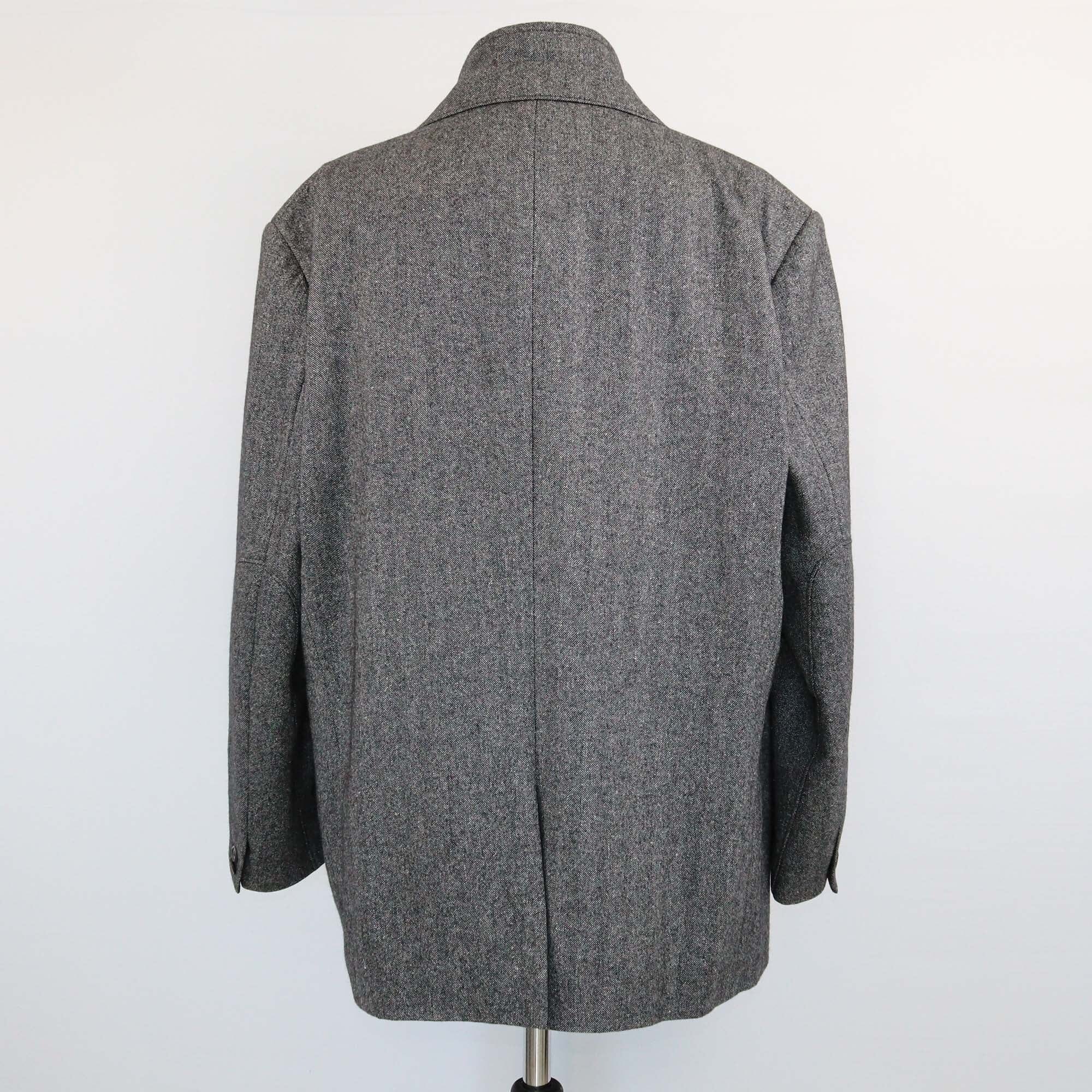 Corneliani Gray Zip Closure Pointed Collar Single Breasted Blazer Mens Corneliani