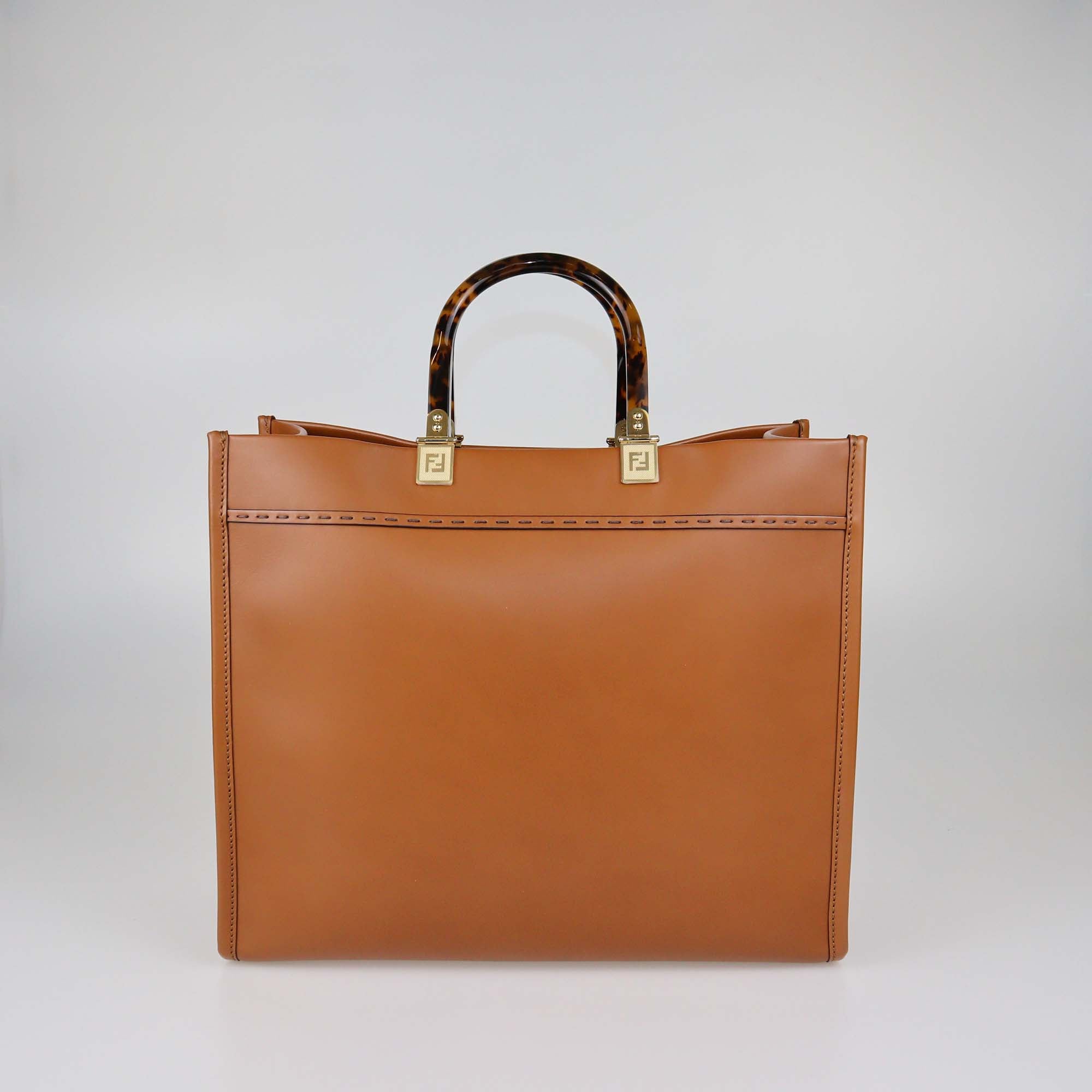 Fendi Brown Leather Medium Sunshine Tote