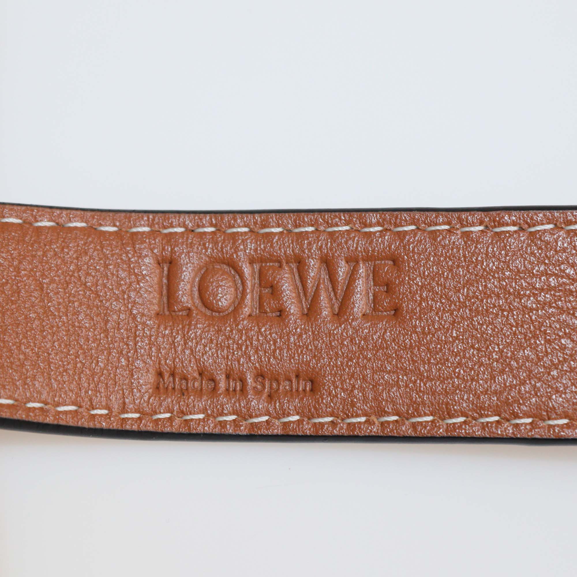 Loewe Tan/Natural Palm Leaf and Leather Medium Basket Tote