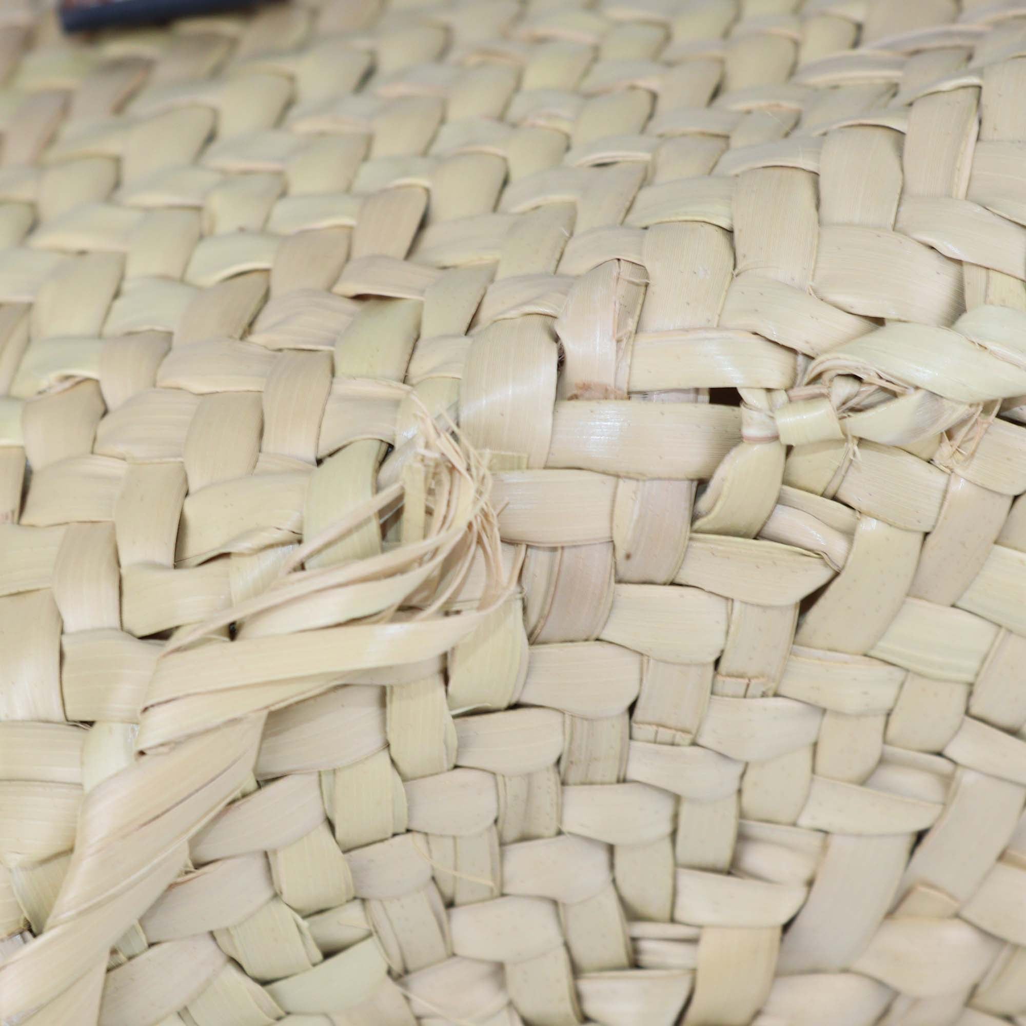 Loewe Tan/Natural Palm Leaf and Leather Medium Basket Tote