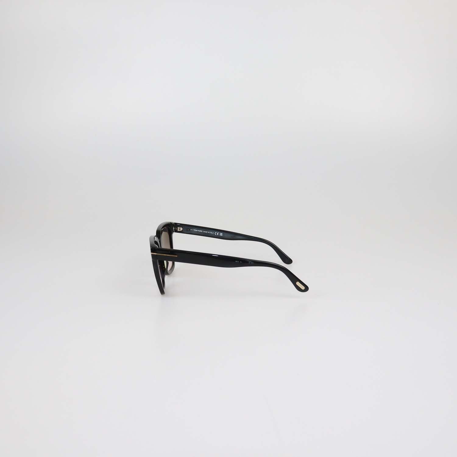 Tom Ford Black Acetate Selby Square Sunglasses