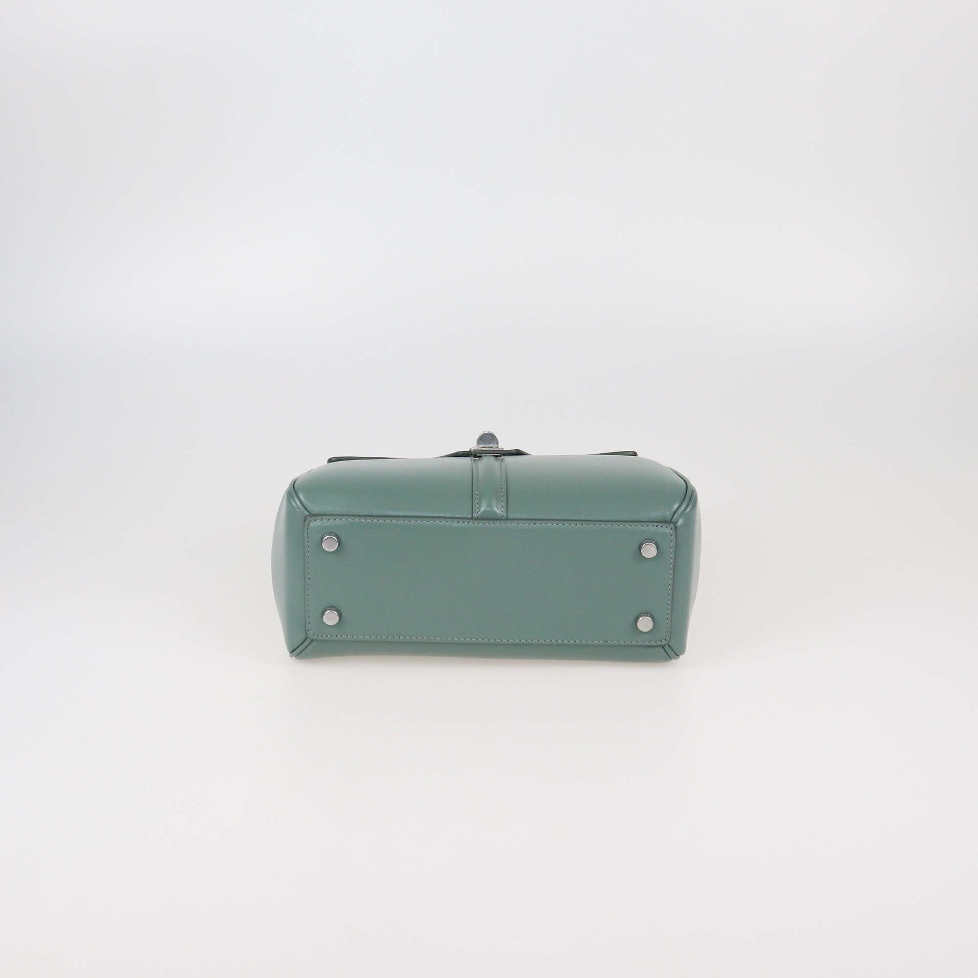 Celine Celadon Leather Small Classique 16 Top Handle Bag Womens Celine