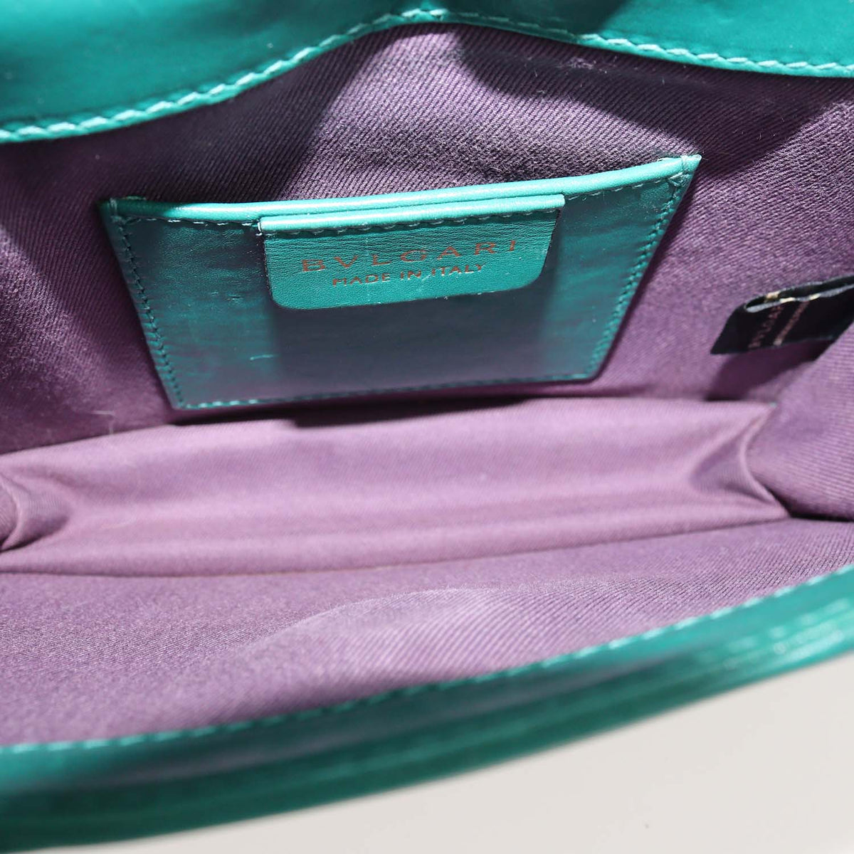 Bvlgari Green Leather Serpenti Forever Crossbody Bag