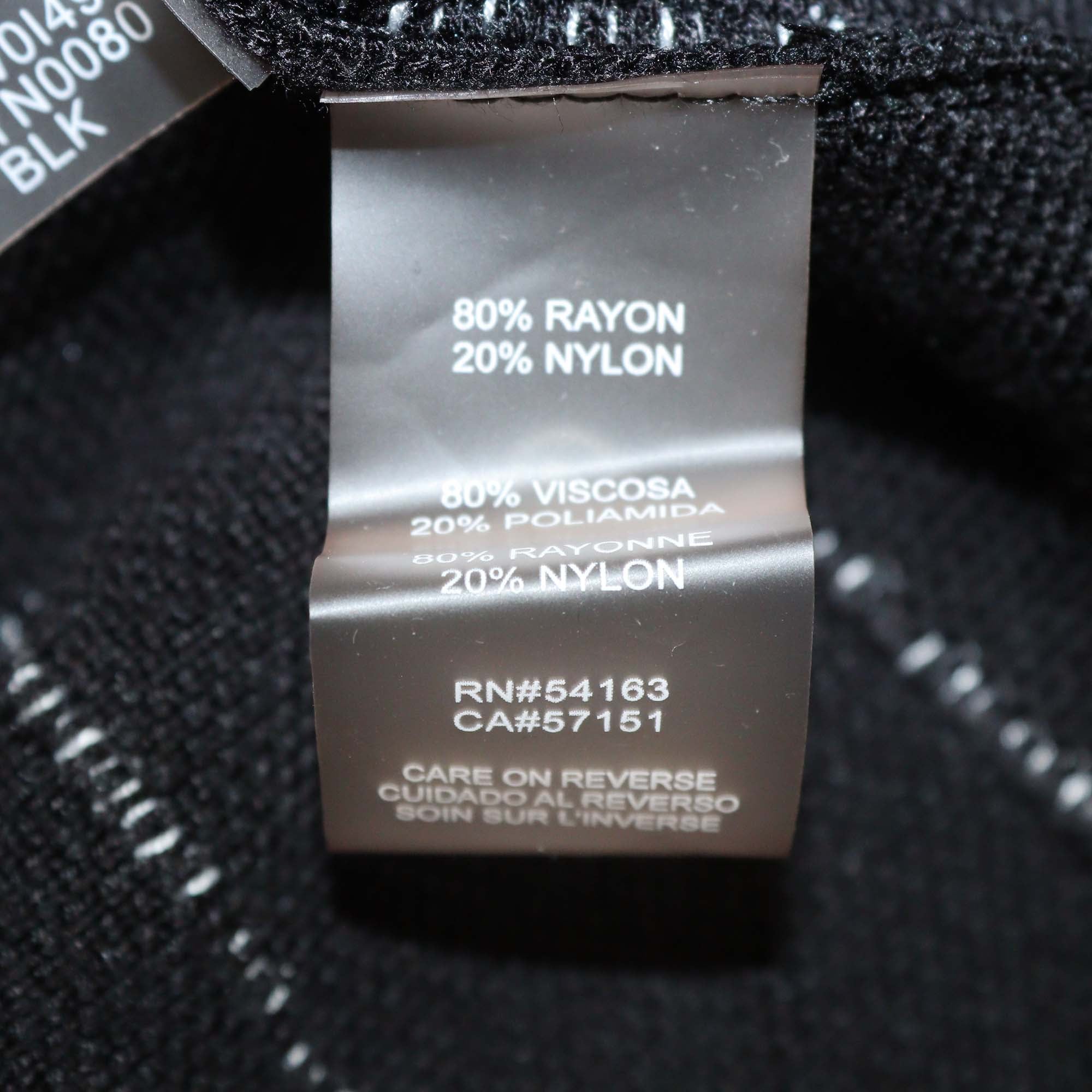 Karl Lagerfeld Black Striped Embroidered Sleeveless A Line Dress