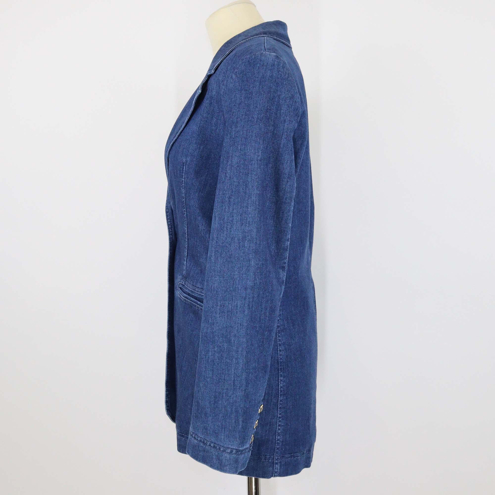 Marella Blue Denim Single Breasted Blazer