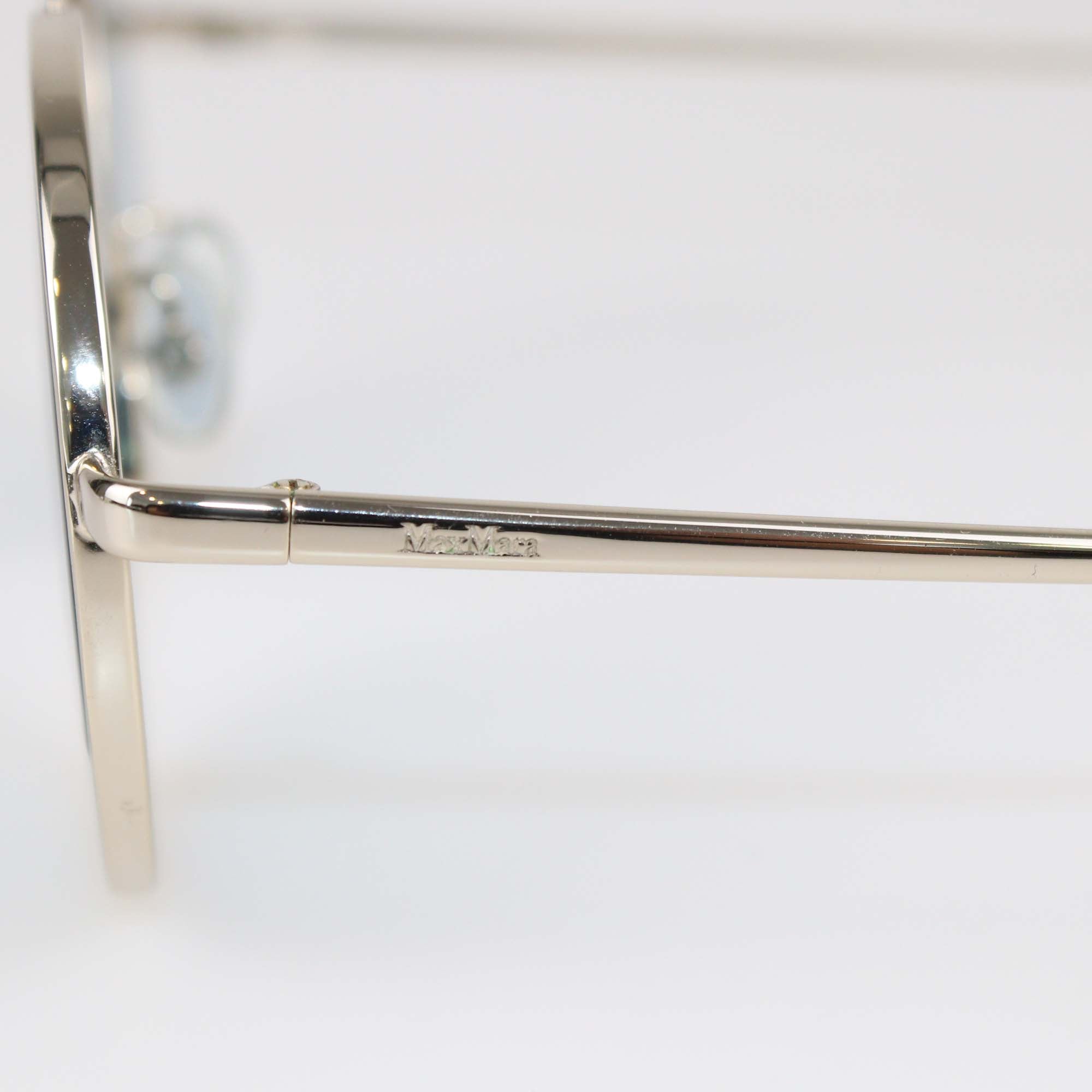 Max Mara Silver/Black MM Aileen Round Sunglasses