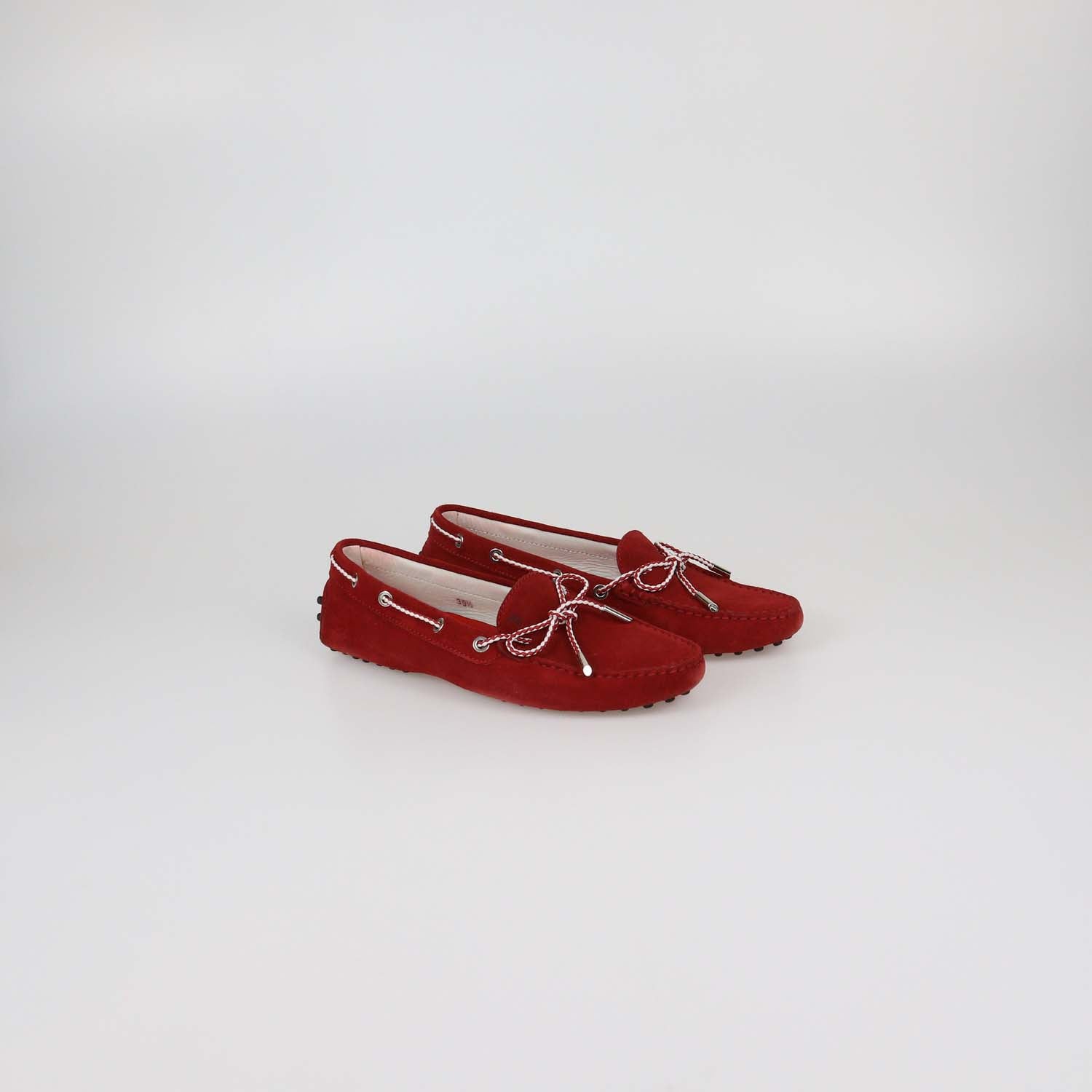 Tod's Red Suede Gommino Loafers