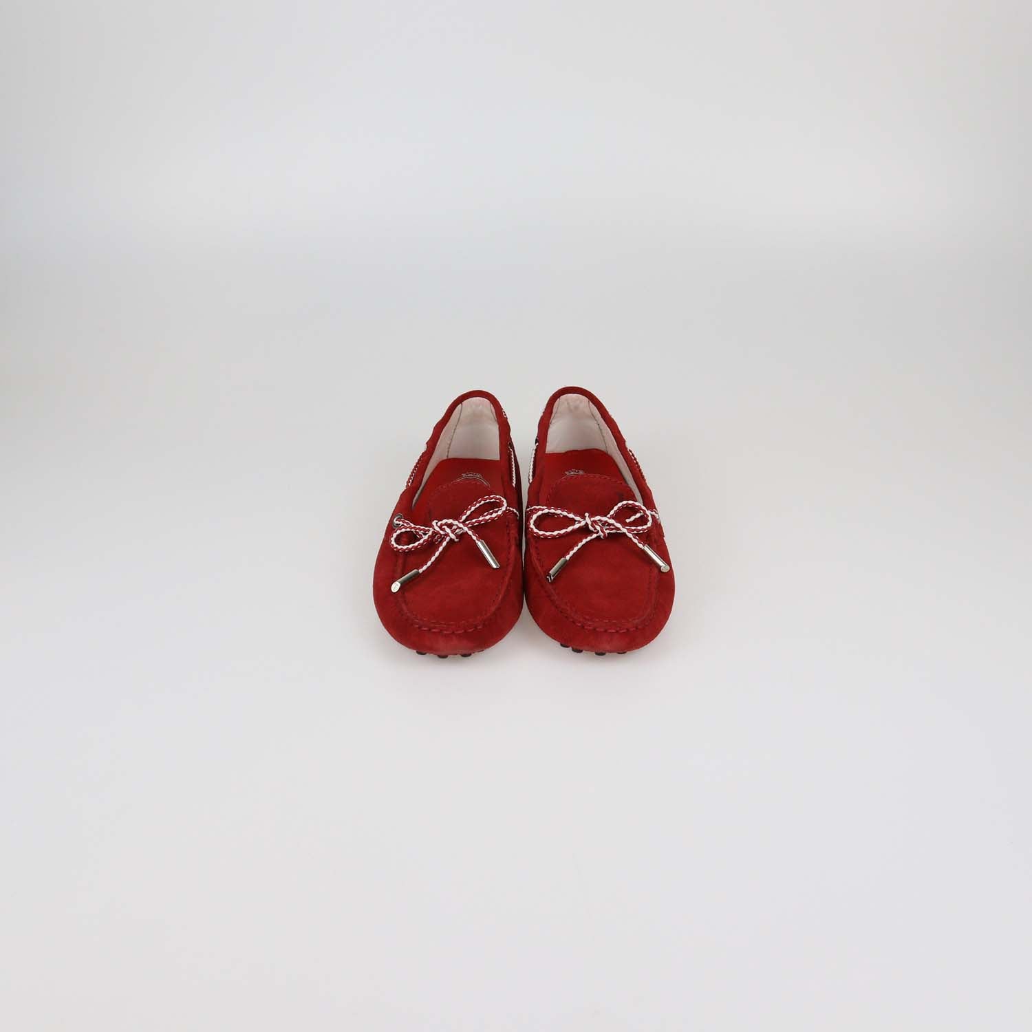Tod's Red Suede Gommino Loafers
