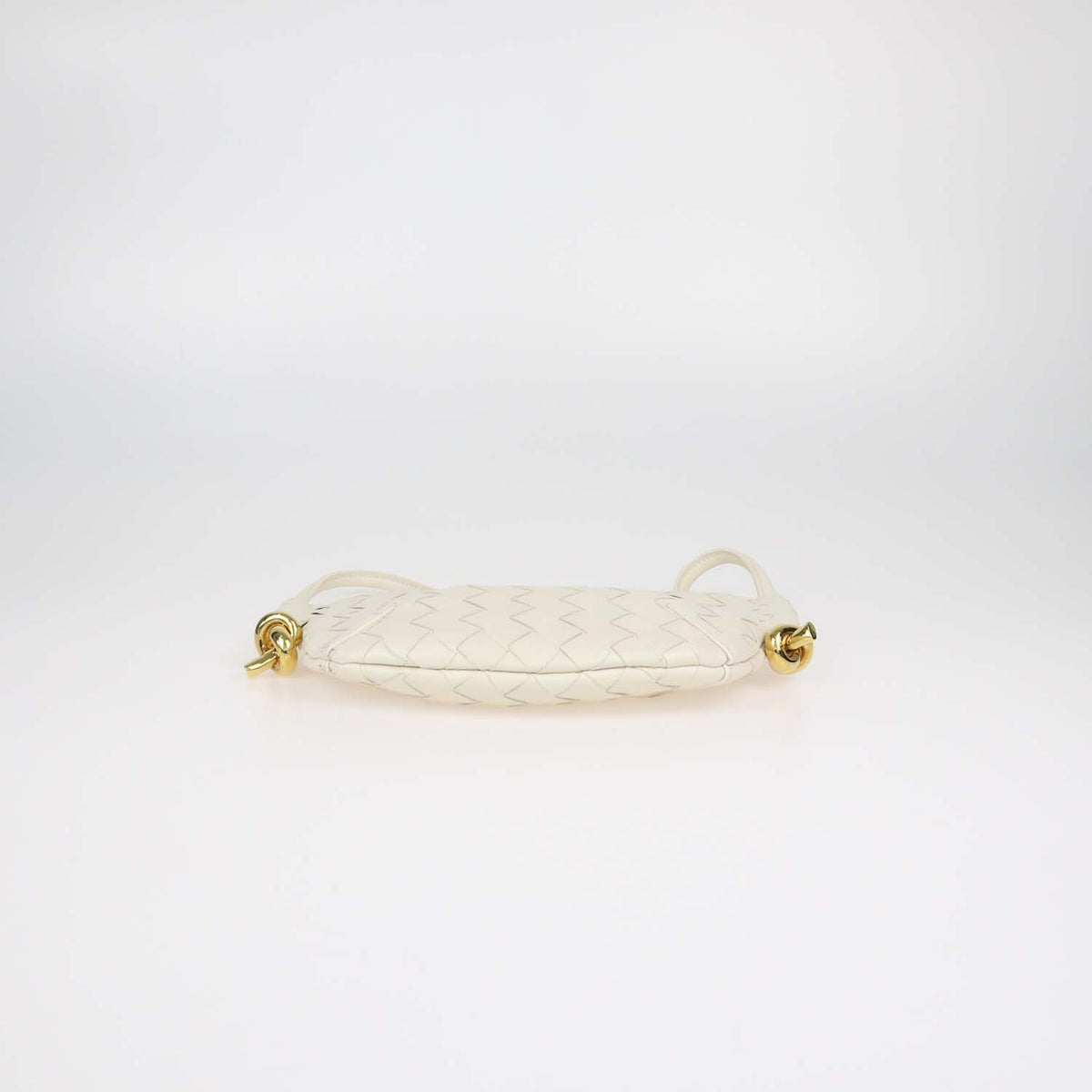Bottega Veneta Sea Salt Intrecciato Leather Baby Solstice Shoulder Bag