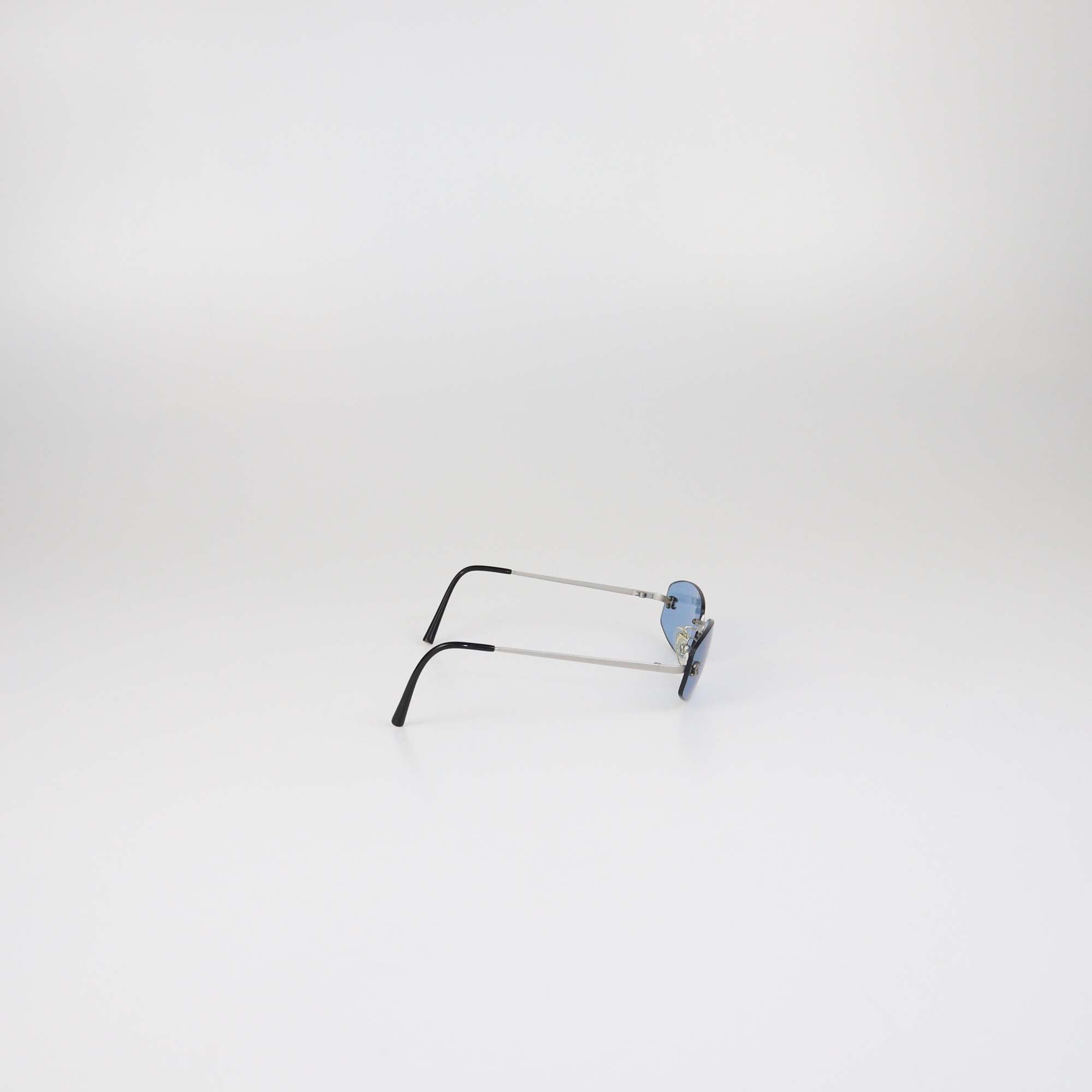 Chanel Blue Rimless Sunglasses
