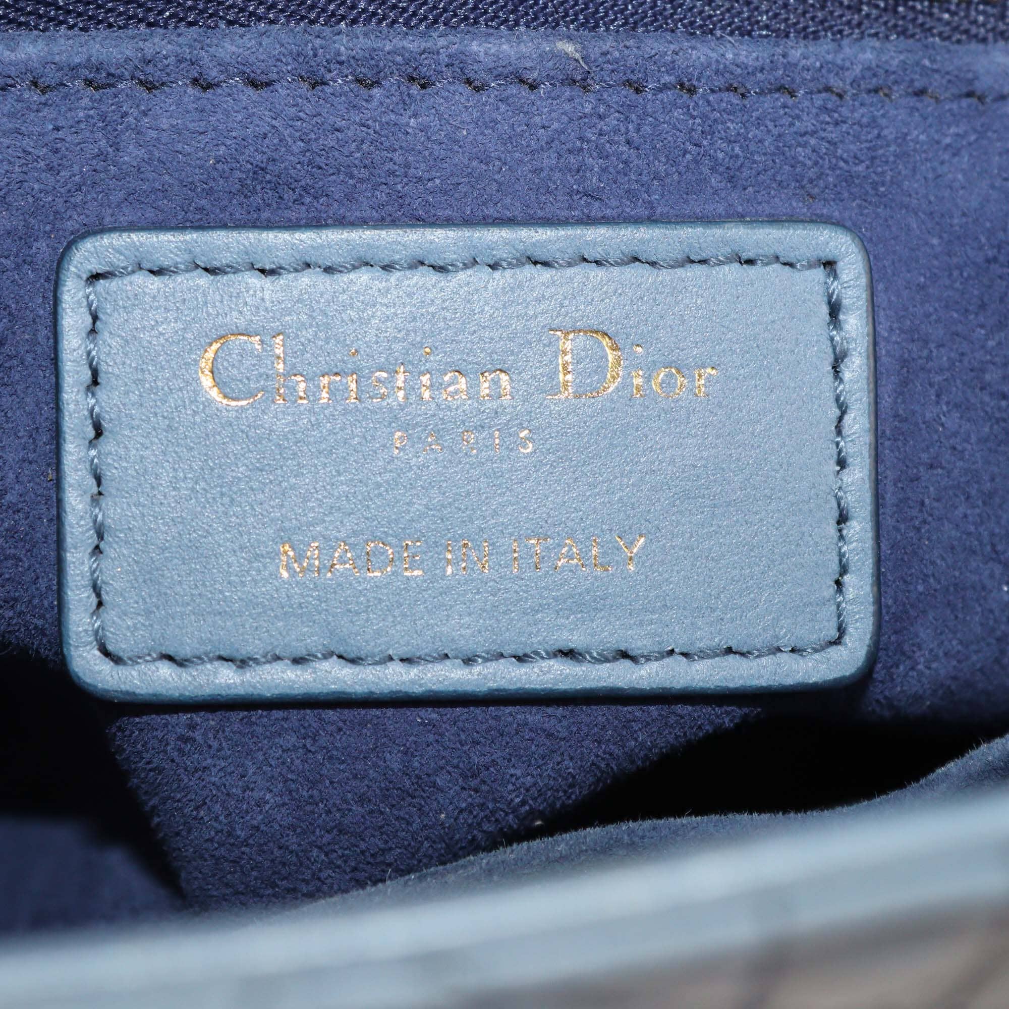 Christian Dior Blue Ombre Cannage Leather Small My ABC Lady Dior Tote Womens Christian Dior