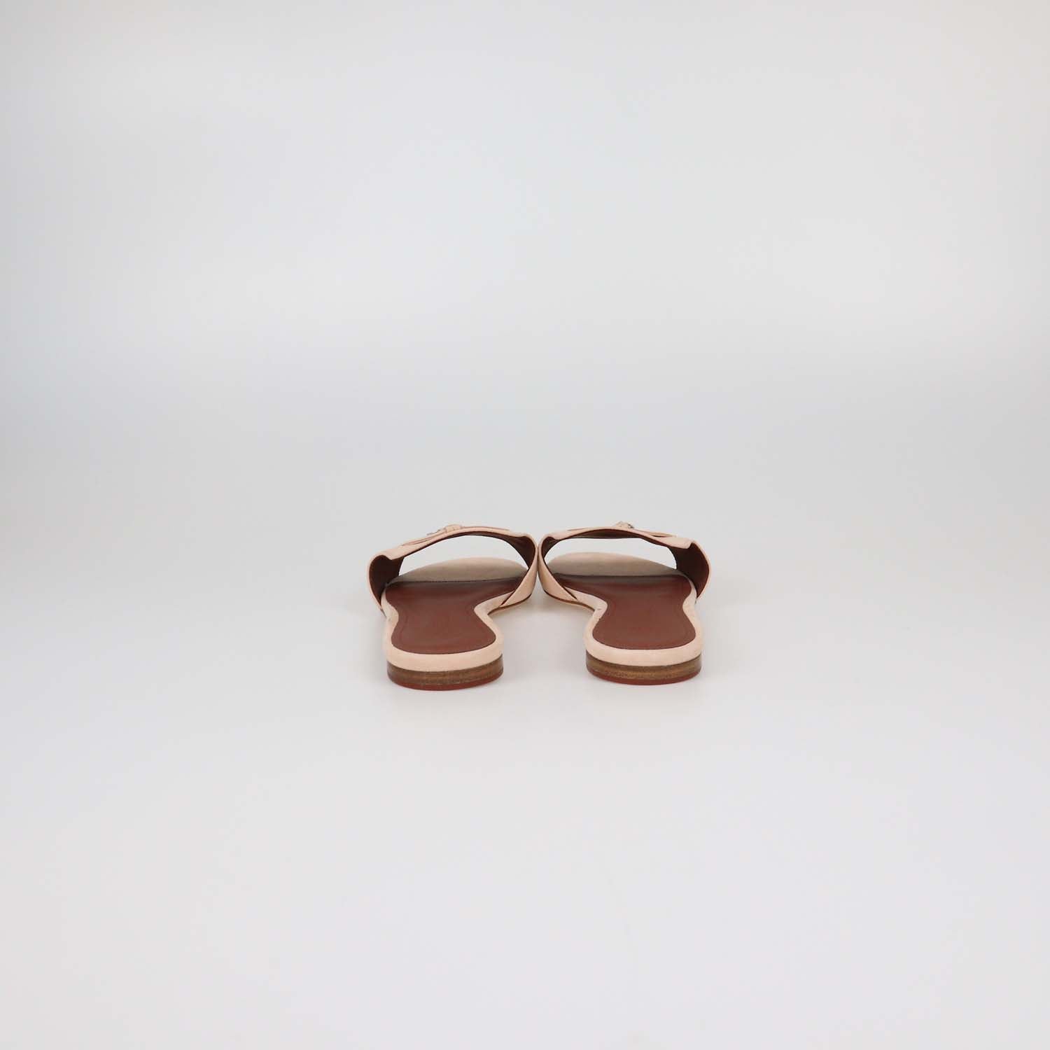 Loro Piana Pink Suede Summer Charms Flat Sandals