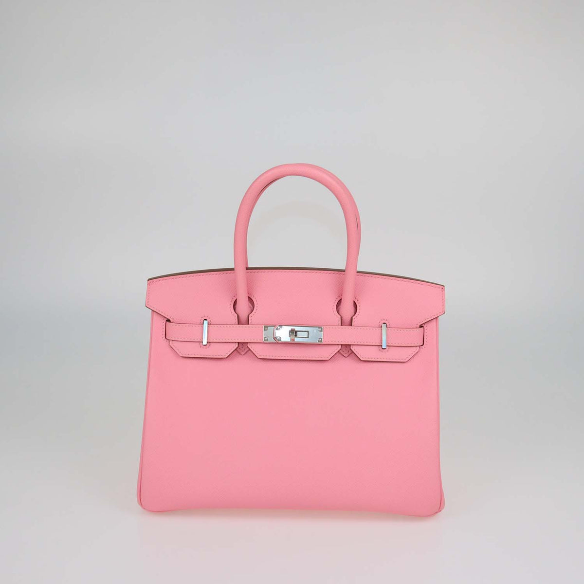 Hermes Rose Confetti Epsom Leather Palladium Hardware Birkin 30 Bag