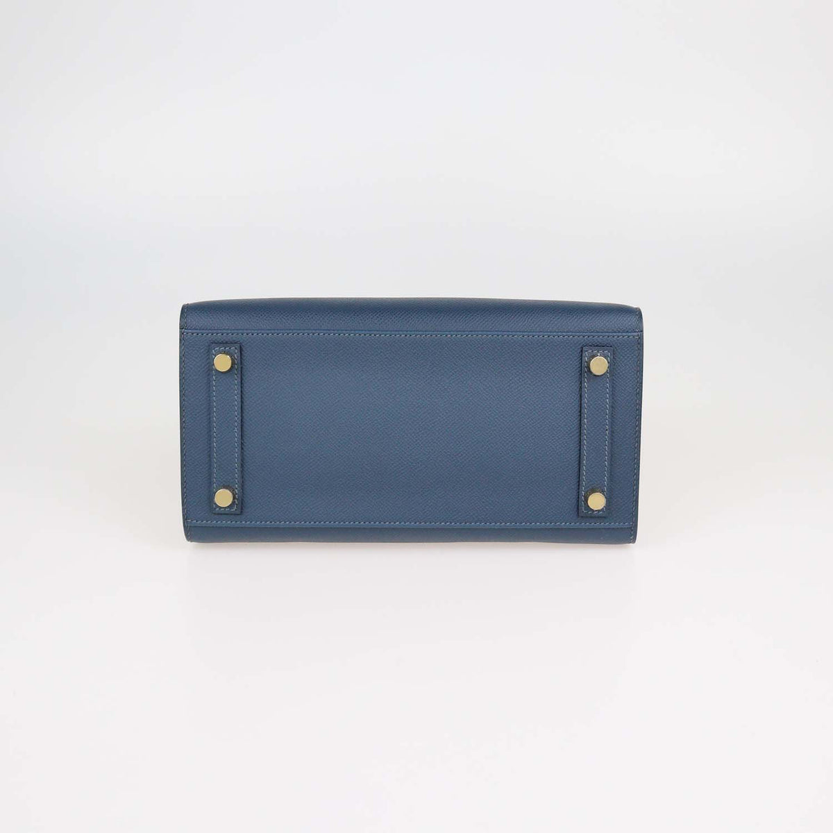 Hermes Bleu De Prusse Epsom Leather Gold Hardware Birkin 25 Sellier Bag