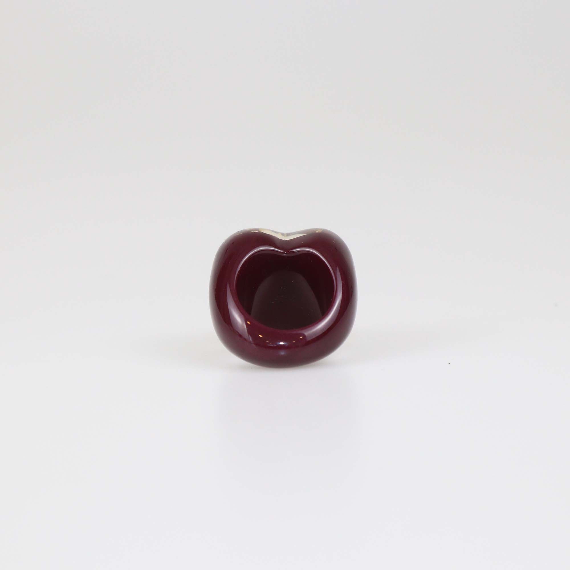 Louis Vuitton Burgundy Resin Inclusion Heart Ring