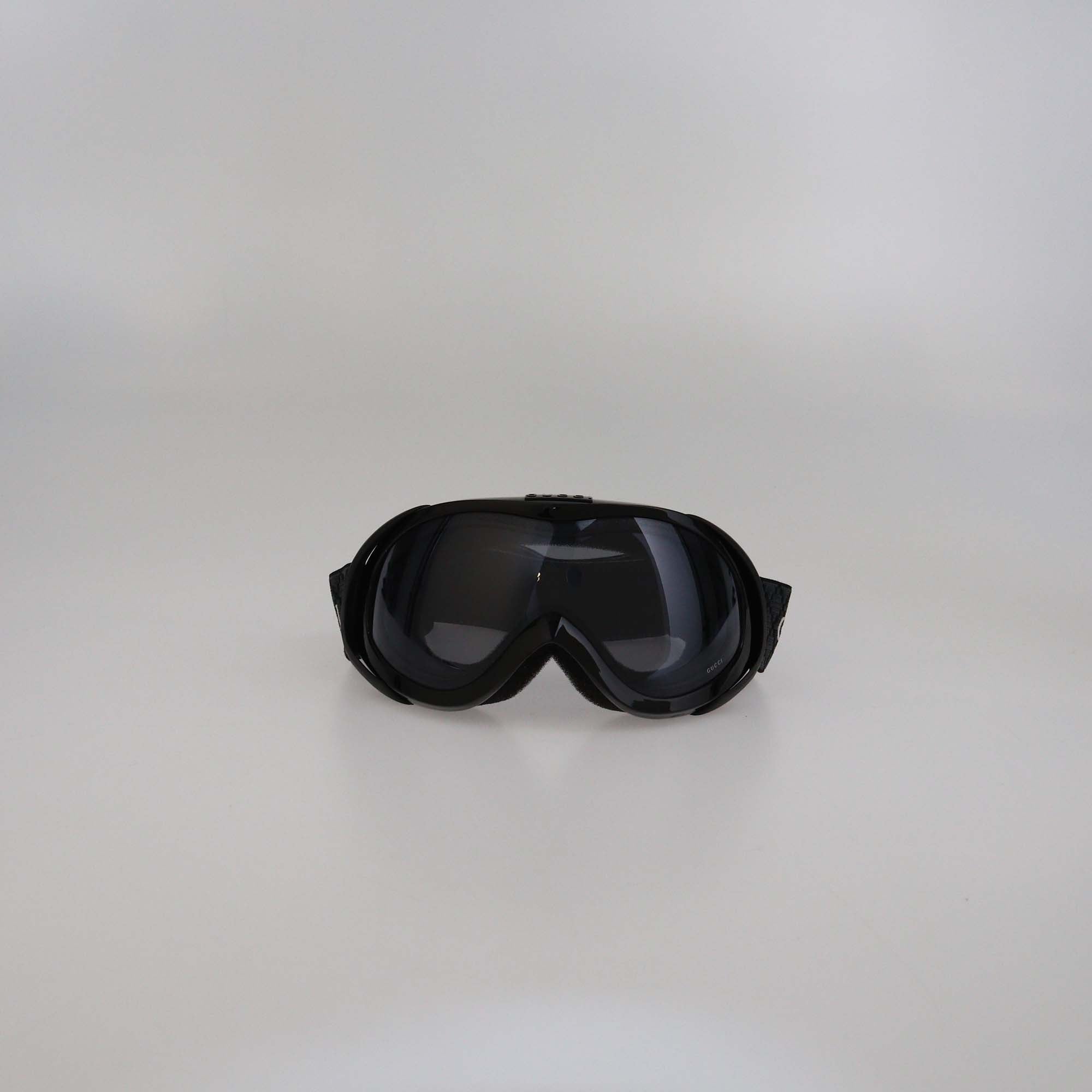 Gucci Black Diamante and Logo Ski Goggles