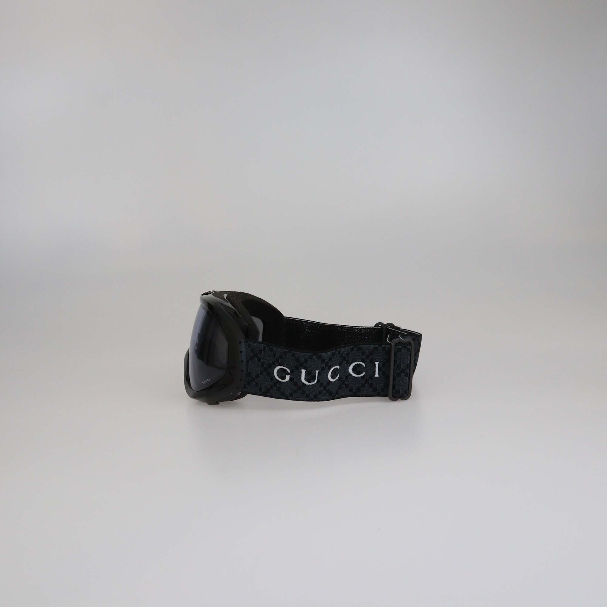 Gucci Black Diamante and Logo Ski Goggles