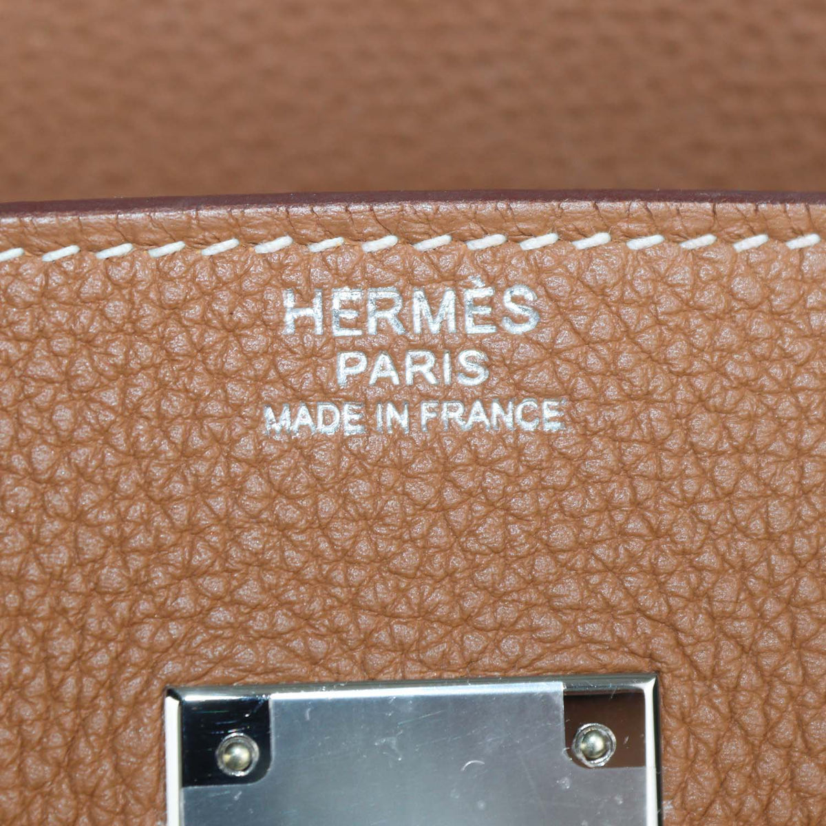 Hermes Gold Togo Leather Palladium Hardware Birkin 30 Bag