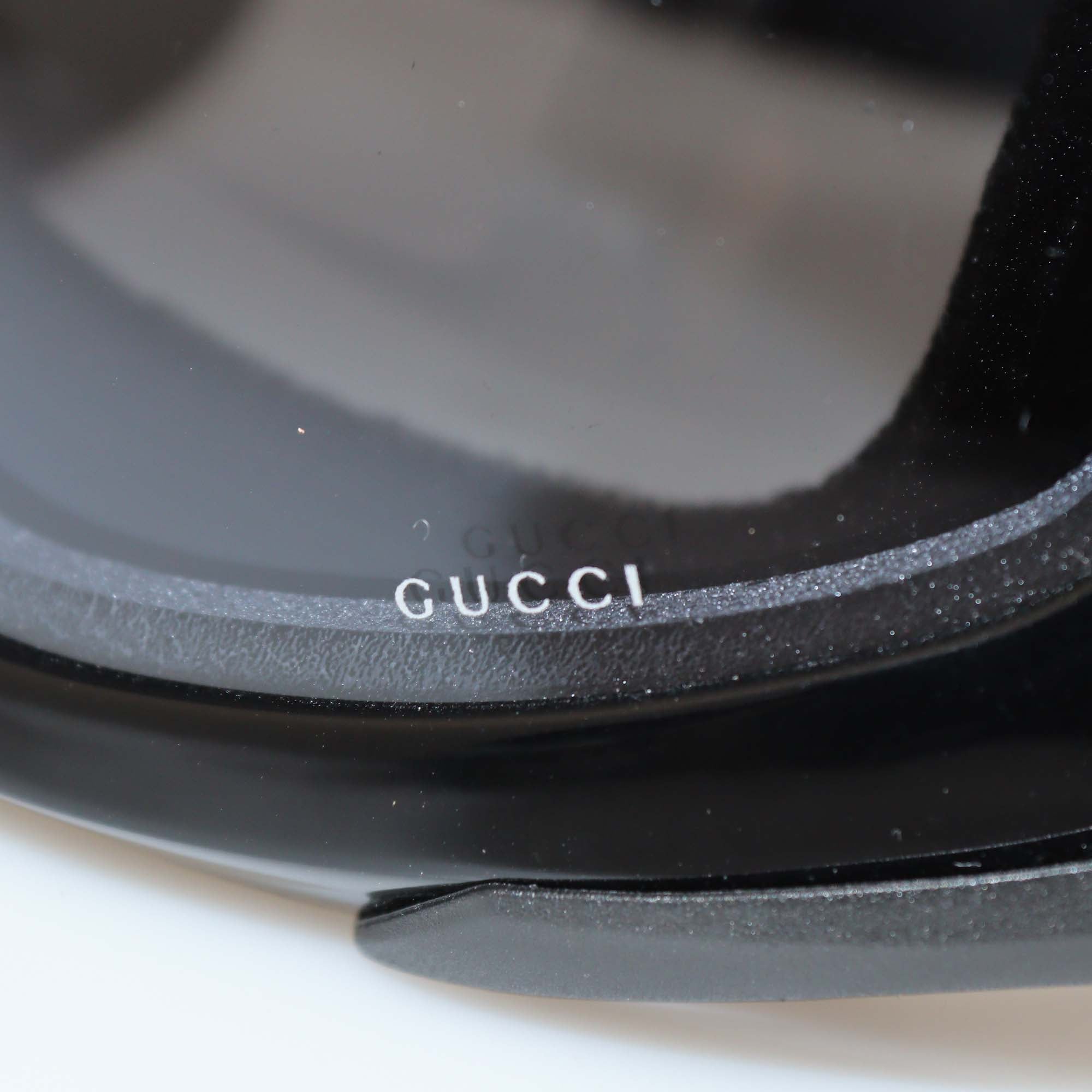 Gucci Black Diamante and Logo Ski Goggles