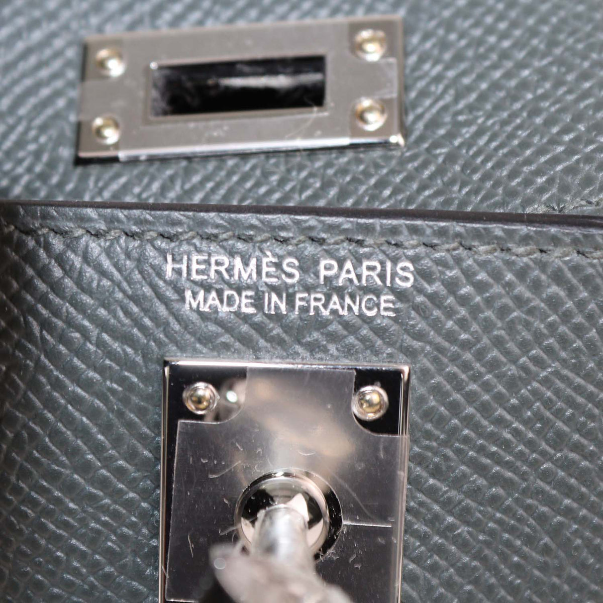 Hermes Tricolor Epsom Leather Palladium Hardware Mini Kelly II Sellier Bag